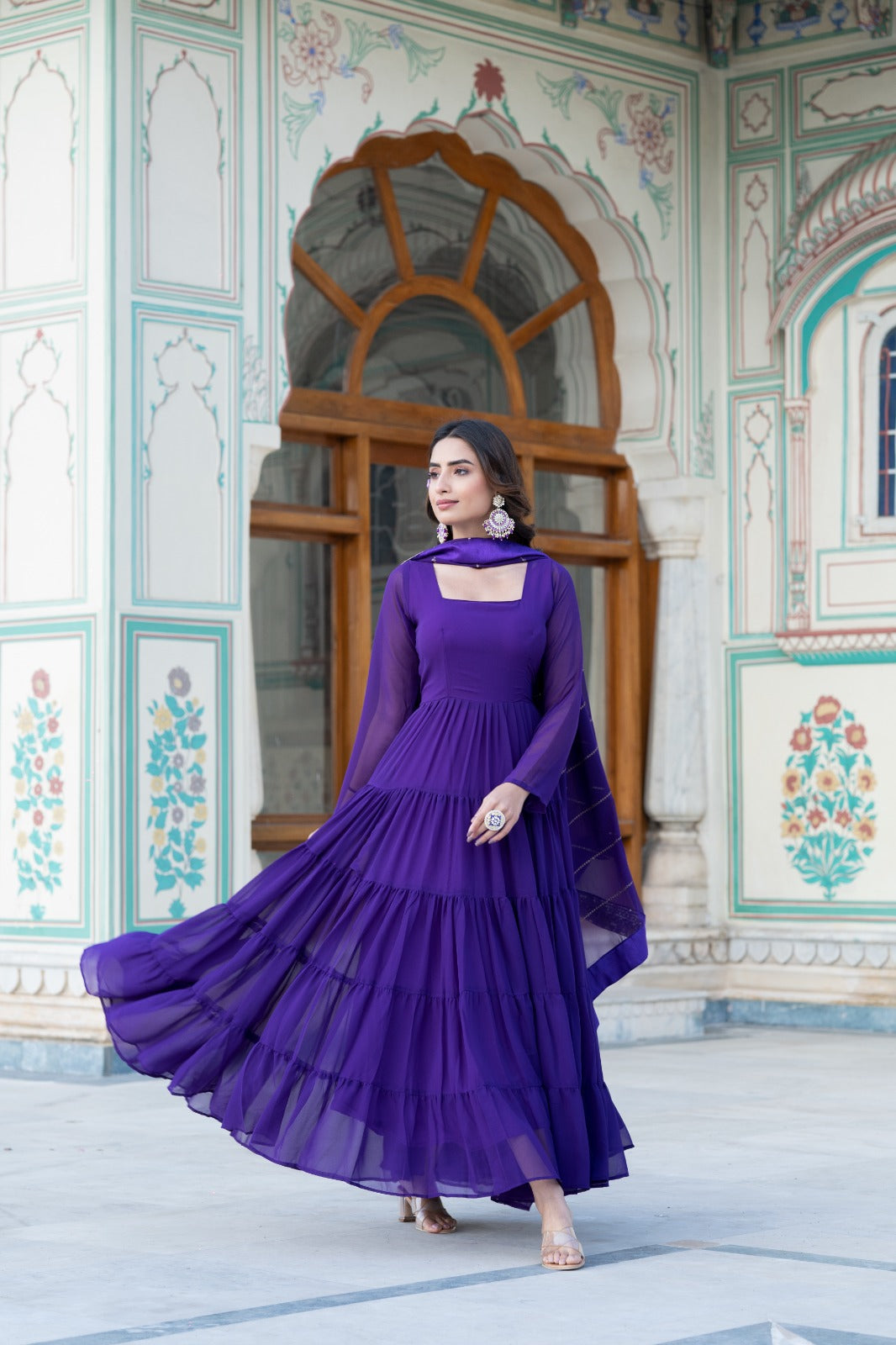 Ethnic Georgette Catonic Gown
