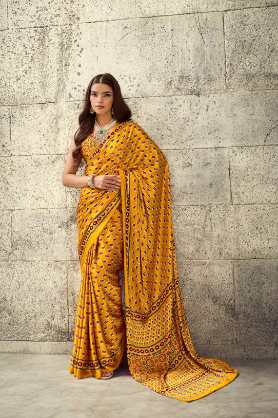 Iris Satin Crepe (B) Ready To Wear Pocket Saree