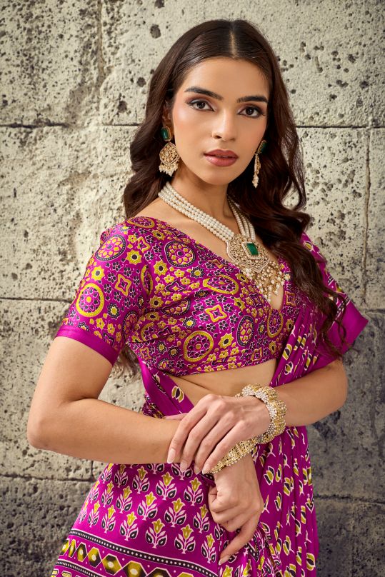 Iris Satin Crepe (D) Ready To Wear Pocket Saree