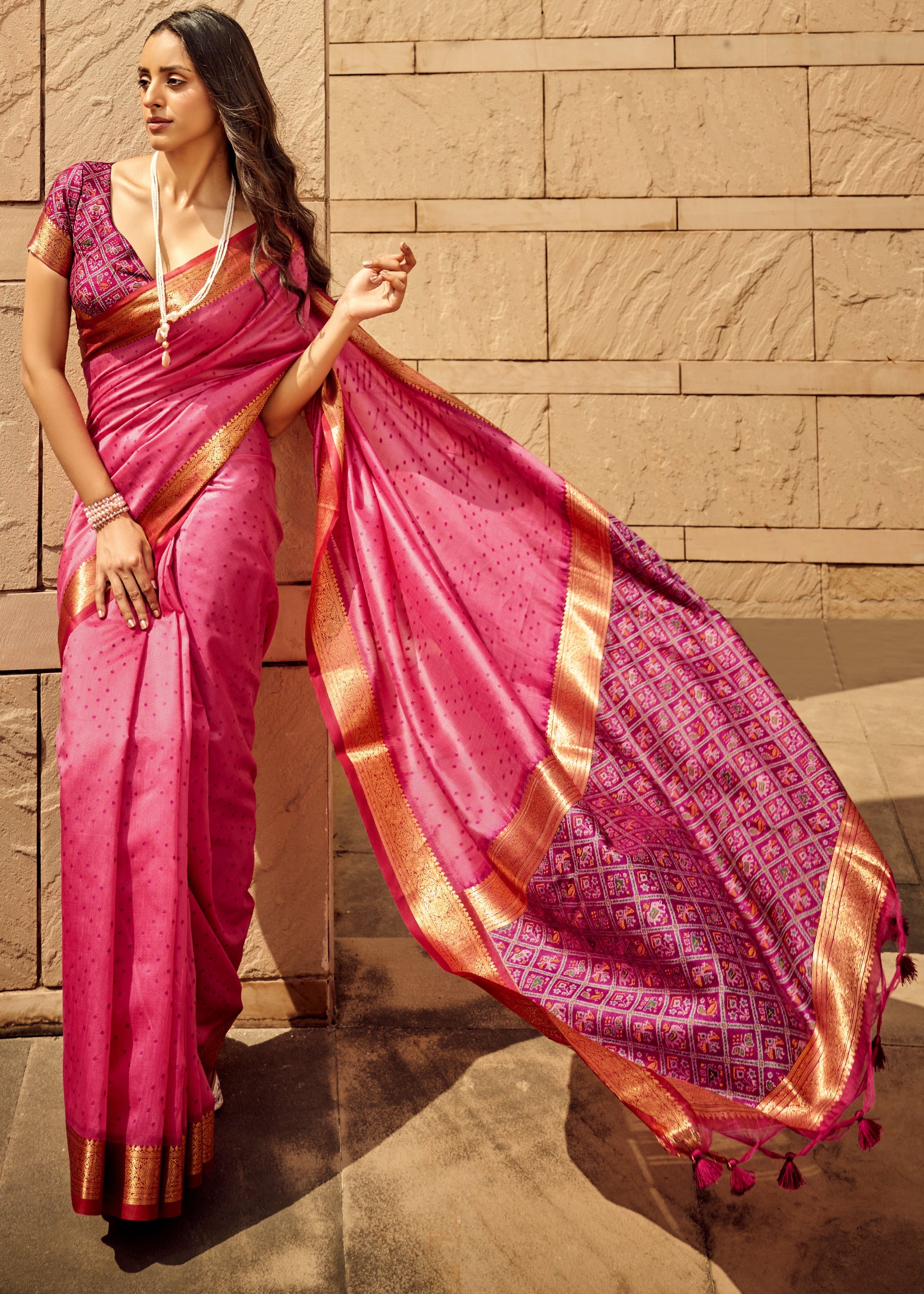 Tamira Narachi Silk Ready To Wear Pocket Saree