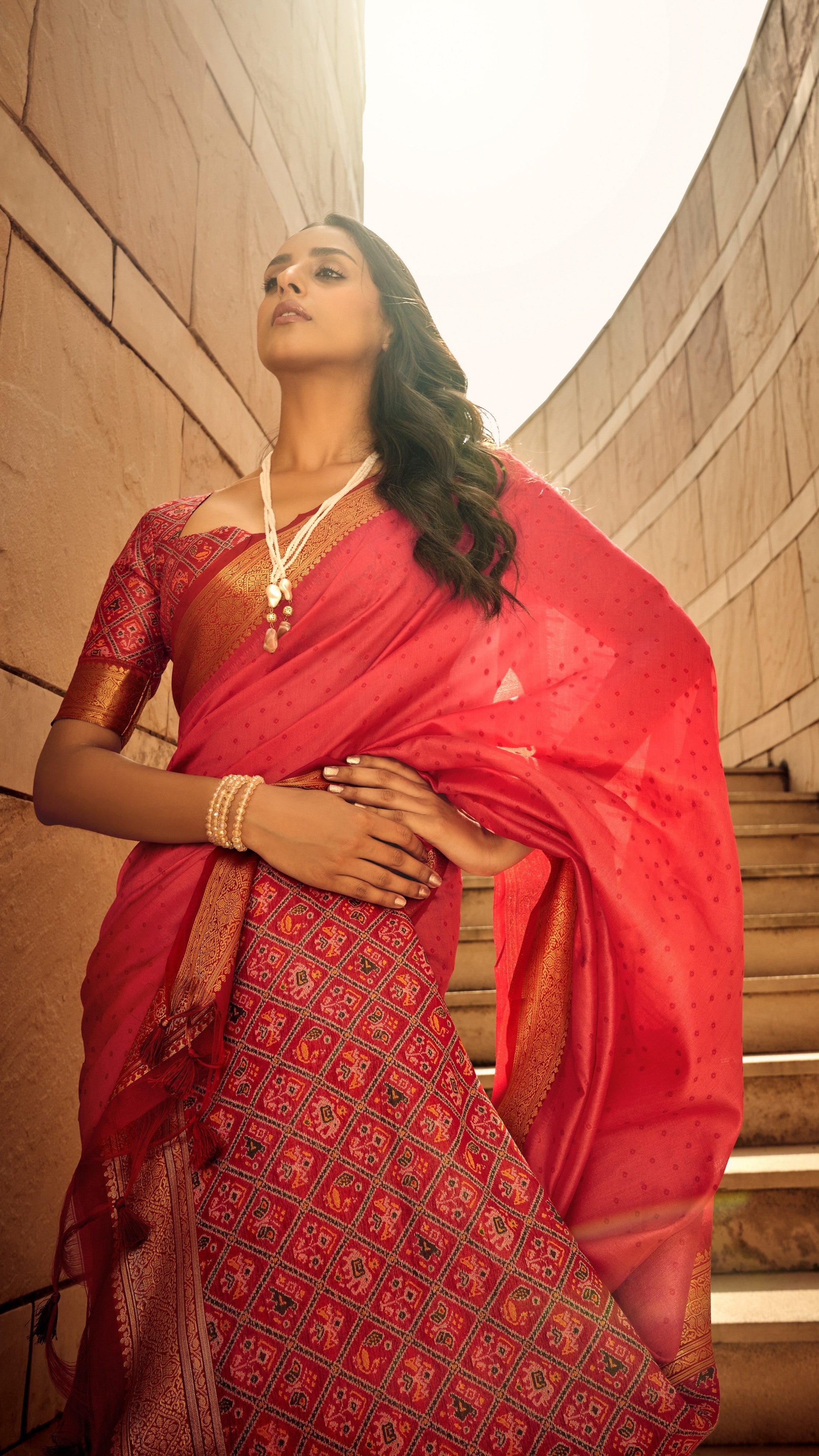 Manorita Narachi Silk Ready To Wear Pocket Saree