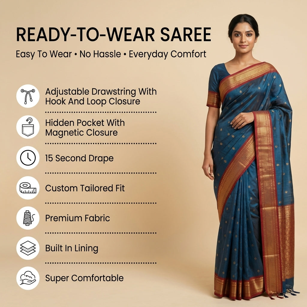 Aranya Silk (F) Ready To Wear Pocket Saree