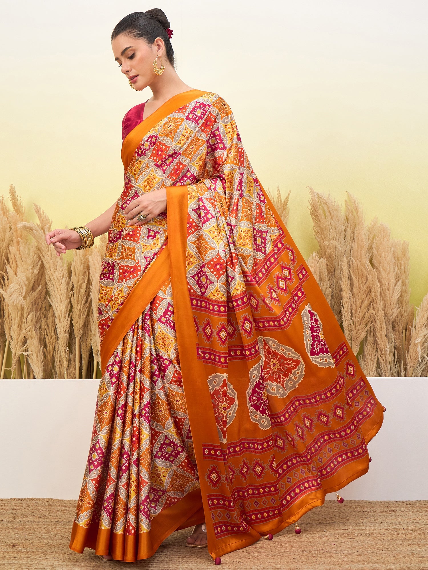 Rangrez Semi Modal Ready To Wear Pocket Saree