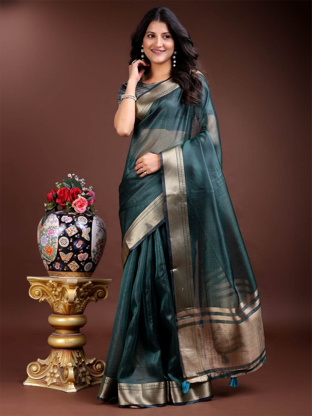 Sheer Breeze Organza (B) Ready To Wear Pocket Saree