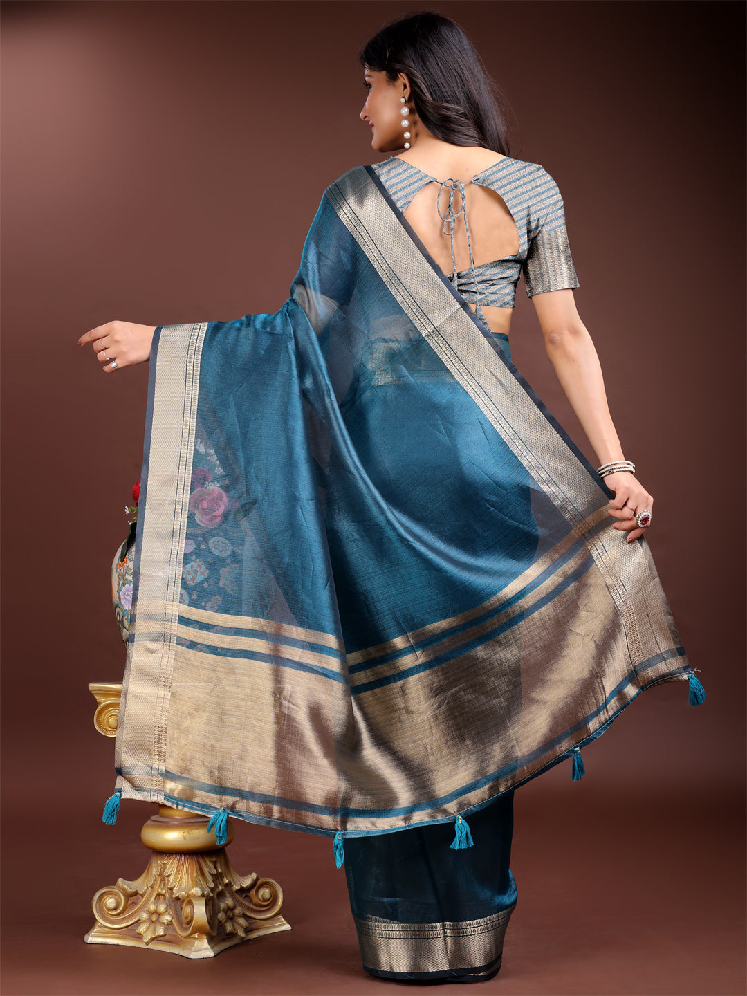 Sheer Breeze Organza (C) Ready To Wear Pocket Saree