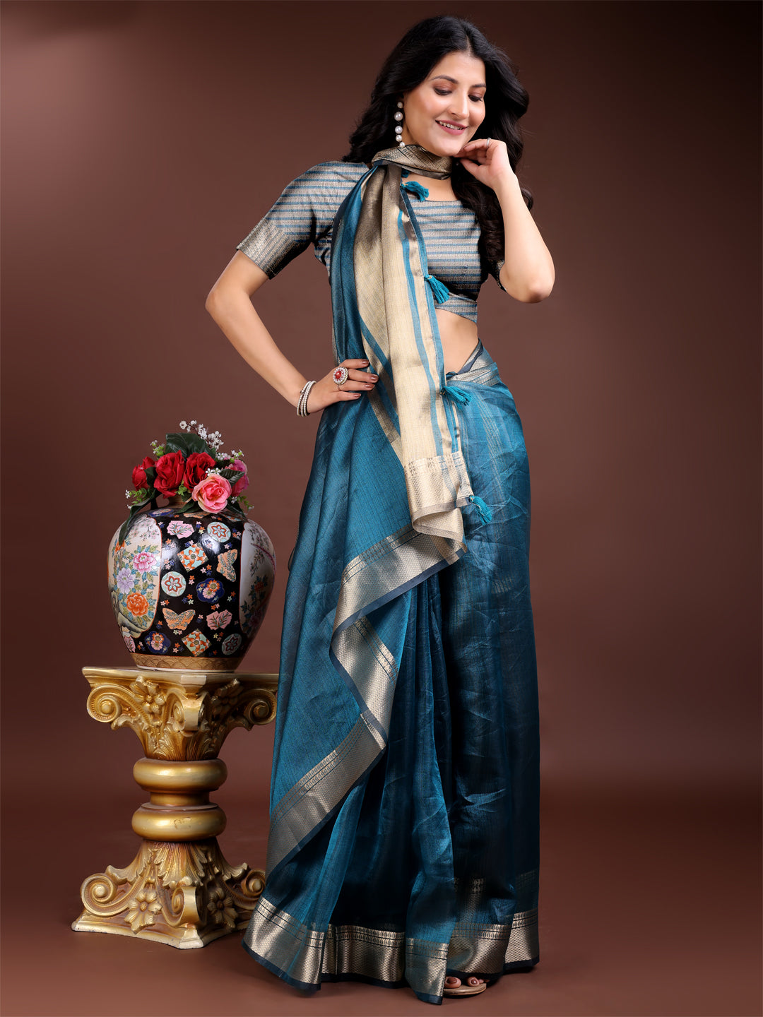 Sheer Breeze Organza (C) Ready To Wear Pocket Saree