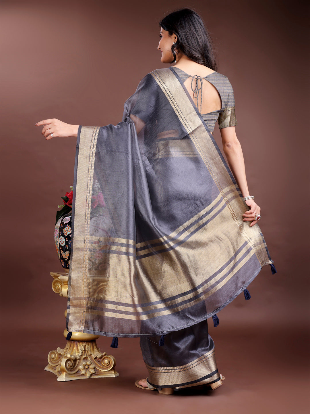 Sheer Breeze Organza (E) Ready To Wear Pocket Saree