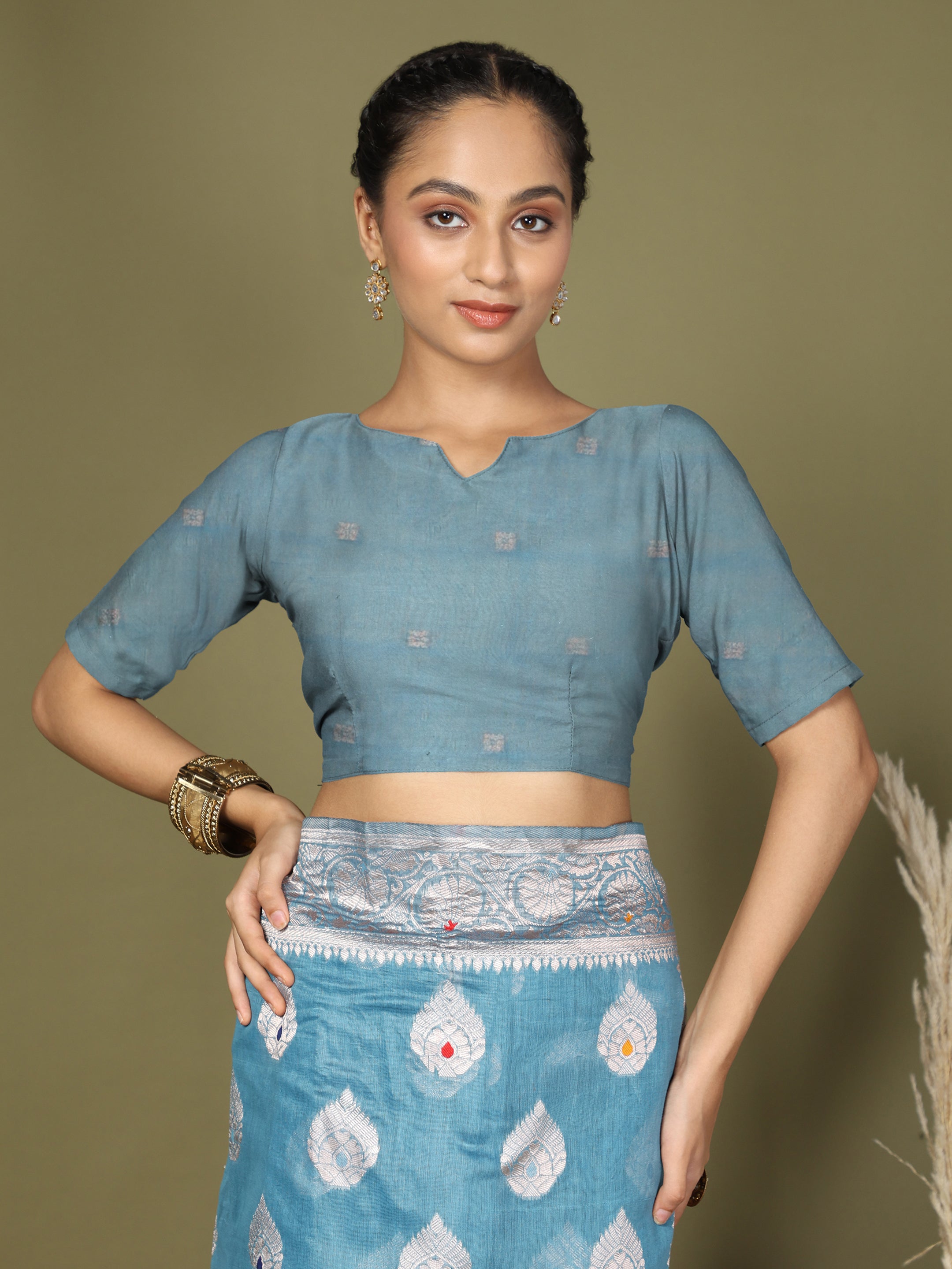 Florenza Linen Cotton (D) Ready To Wear Pocket Saree