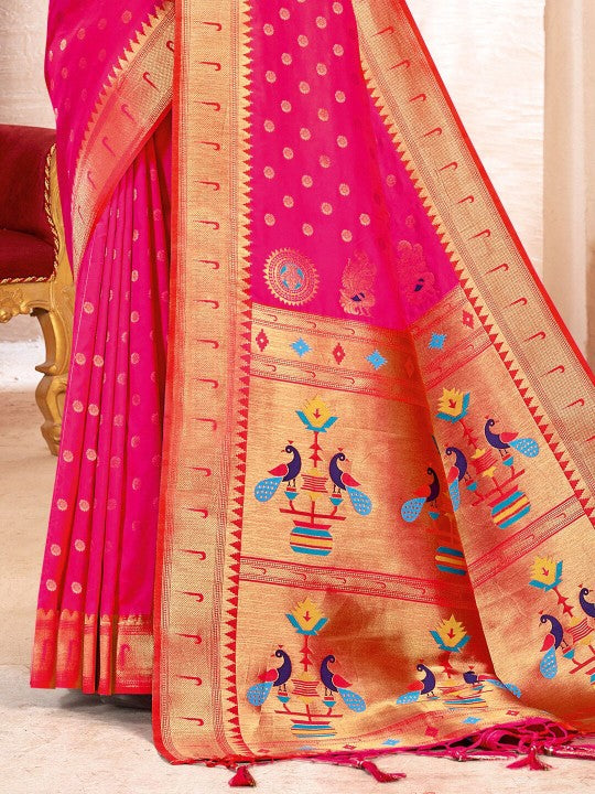 Regal Radiance (B) Powerloom Paithani Silk Ready To Wear Pocket Saree