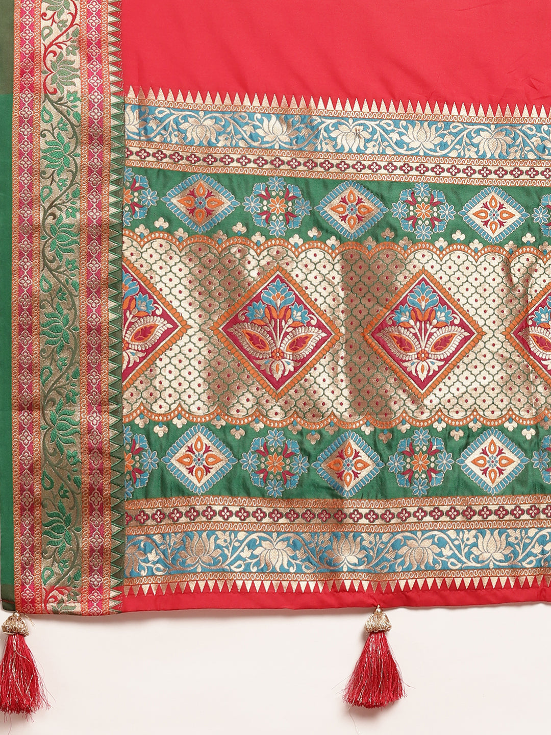 Festival Of Drapes (Red) Ready To Wear Pocket Saree