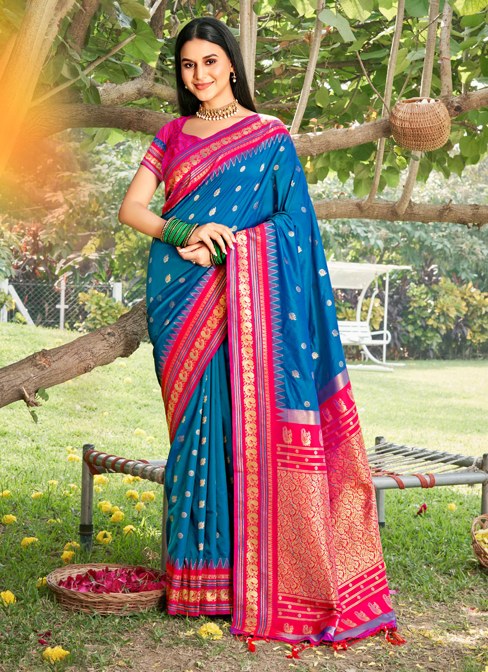 Saaj Silk (A) Ready To Wear Pocket Saree