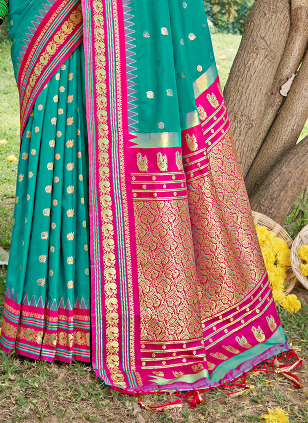 Saaj Silk (F) Ready To Wear Pocket Saree