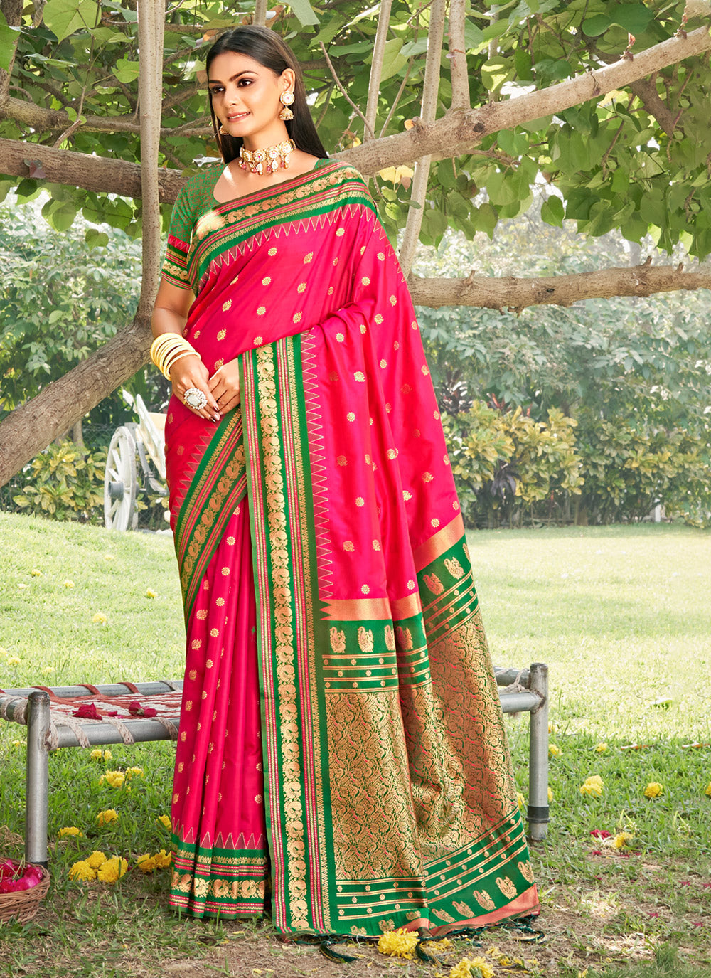 Saaj Silk (C) Ready To Wear Pocket Saree