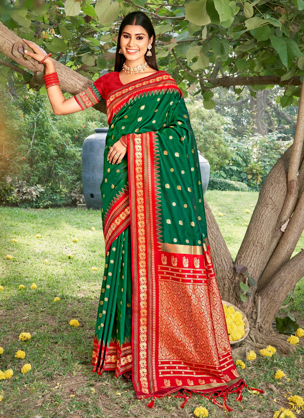 Saaj Silk (B) Ready To Wear Pocket Saree