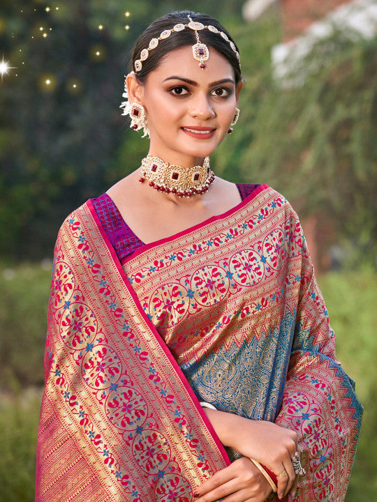 Golden Hour Banarasi Silk (A) Ready To Wear Pocket Saree