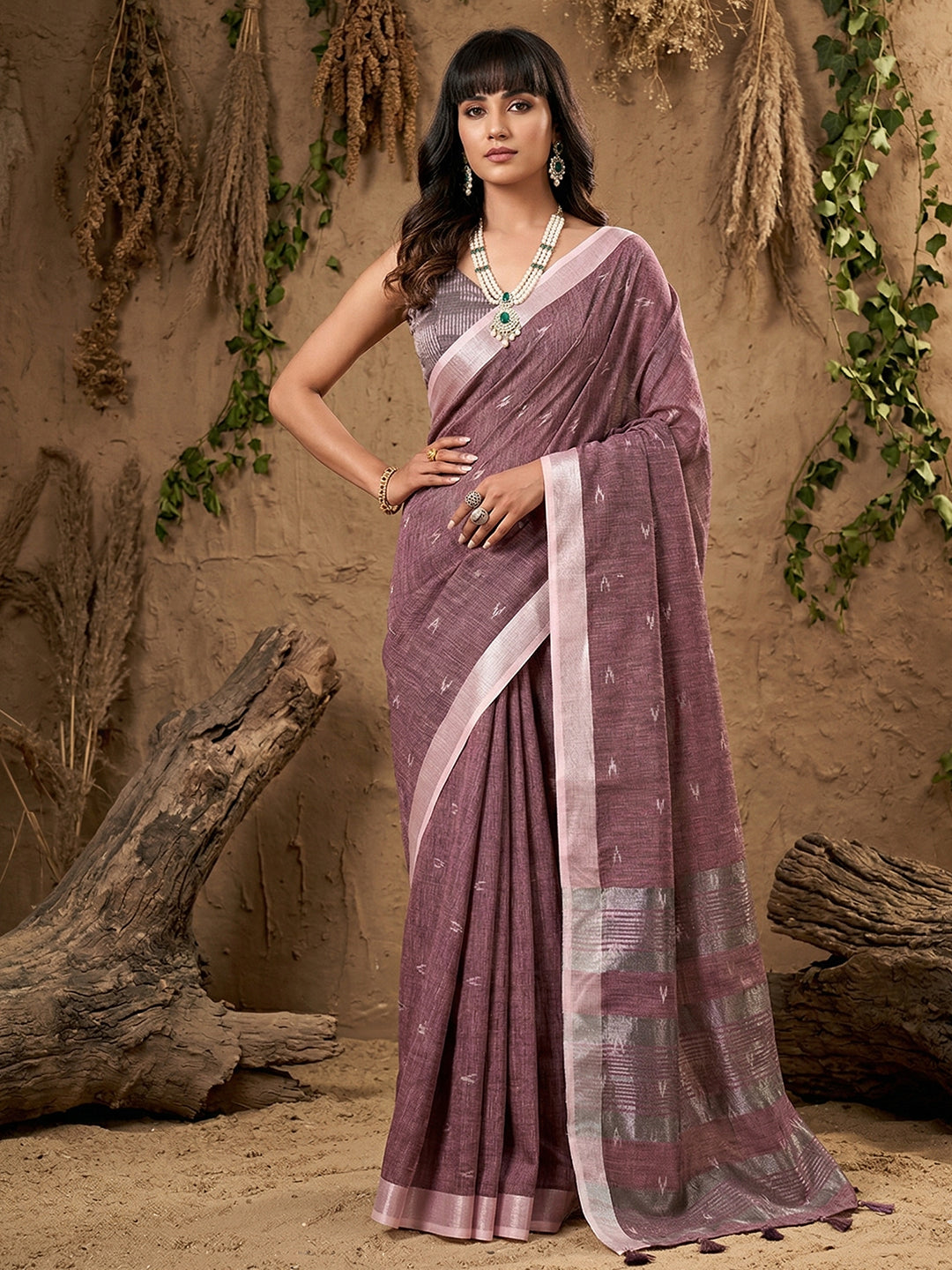 Drapedew Linen Cotton (F) Ready To Wear Pocket Saree