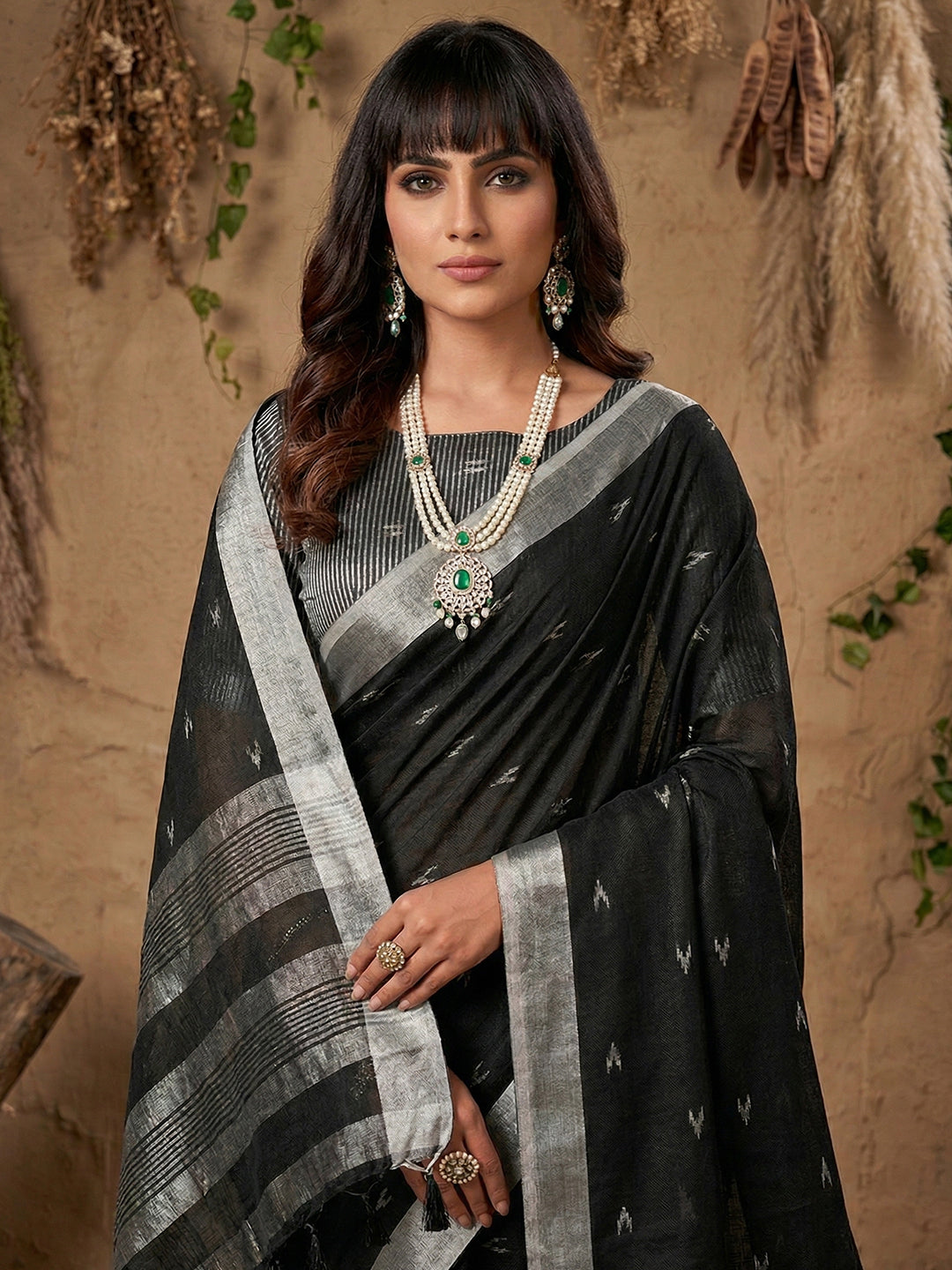 Drapedew Linen Cotton (B) Ready To Wear Pocket Saree