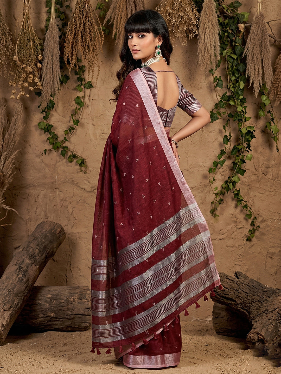 Drapedew Linen Cotton (A) Ready To Wear Pocket Saree
