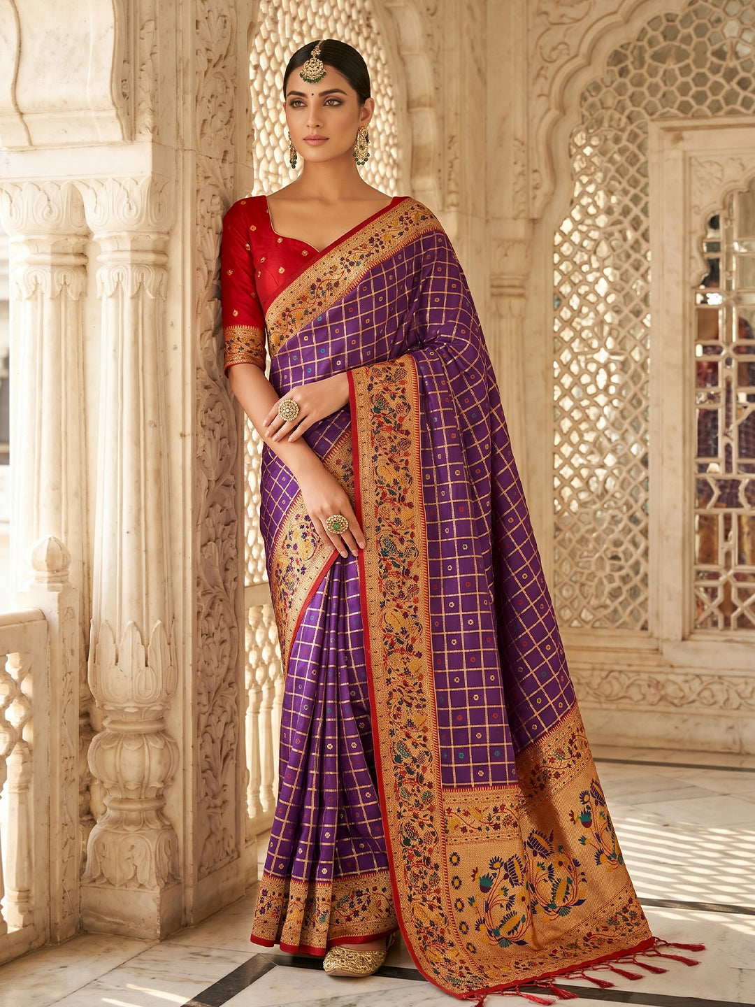Rajsi Powerloom Paithani Silk (A) Ready To Wear Pocket Saree