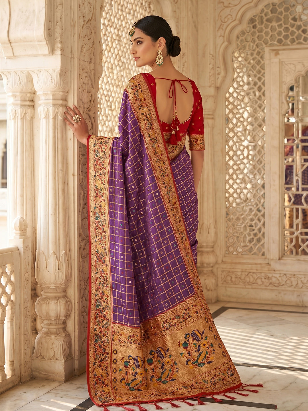Rajsi Powerloom Paithani Silk (A) Ready To Wear Pocket Saree