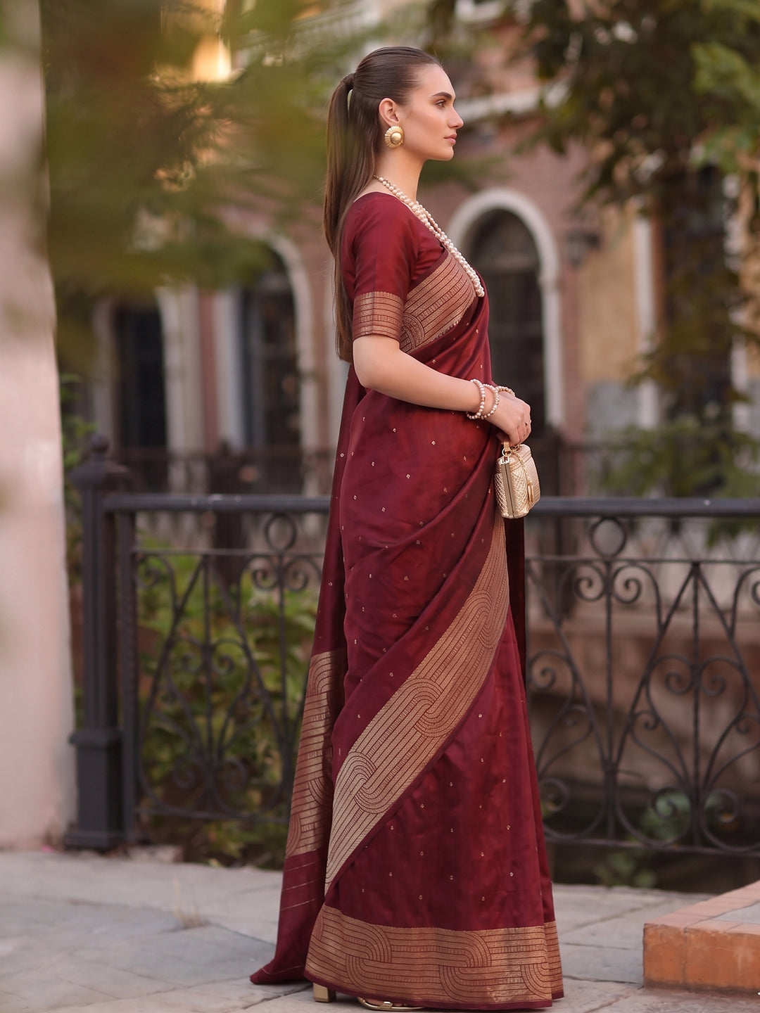 Zayna Weave Cotton (C) Ready To Wear Pocket Saree