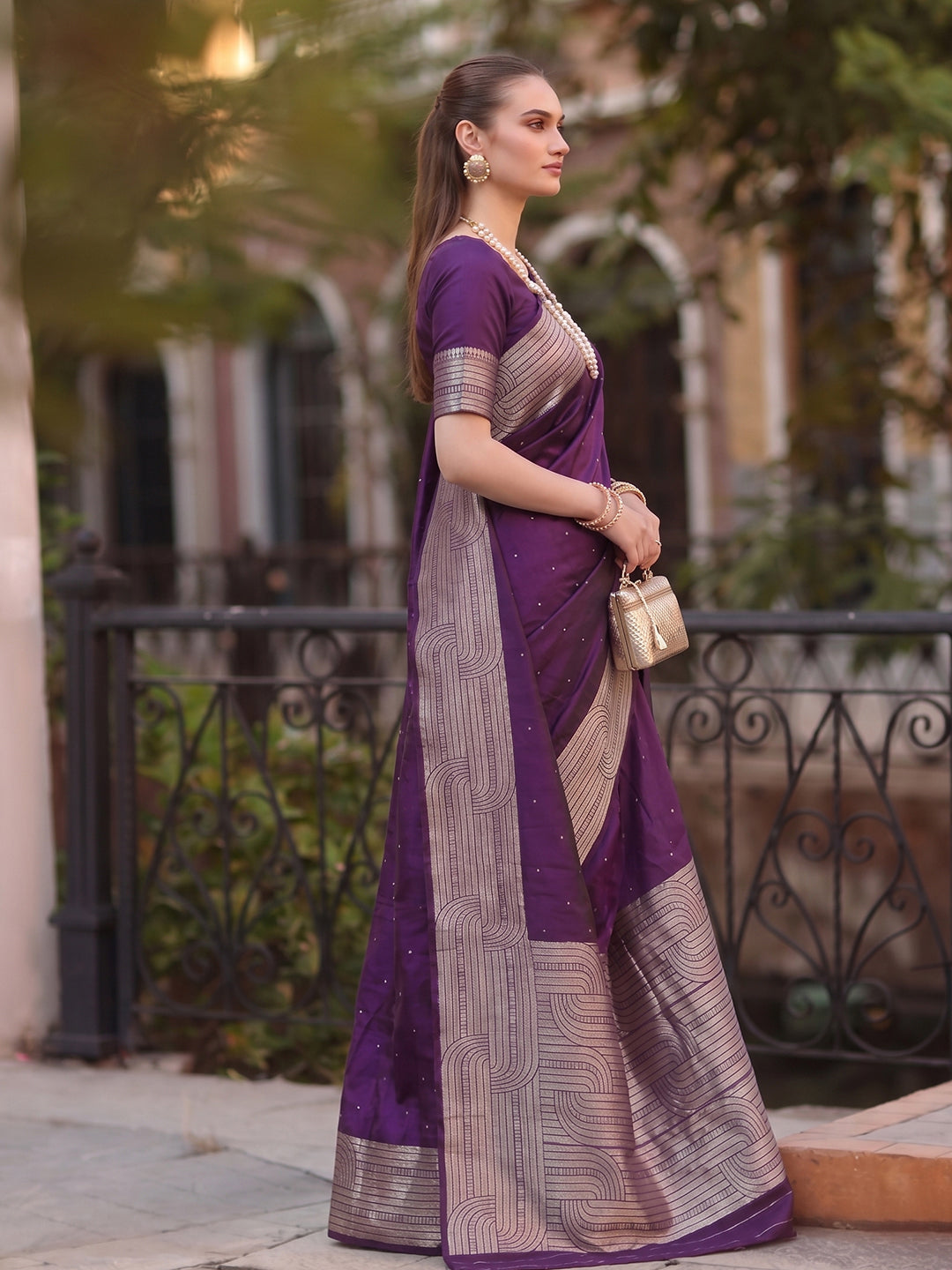 Zayna Weave Cotton (B) Ready To Wear Pocket Saree