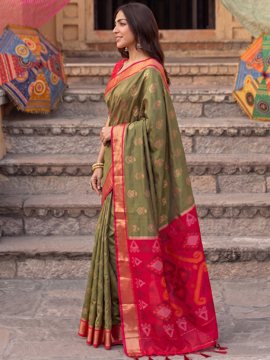 Blush Royale Silk (B) Ready To Wear Pocket Saree