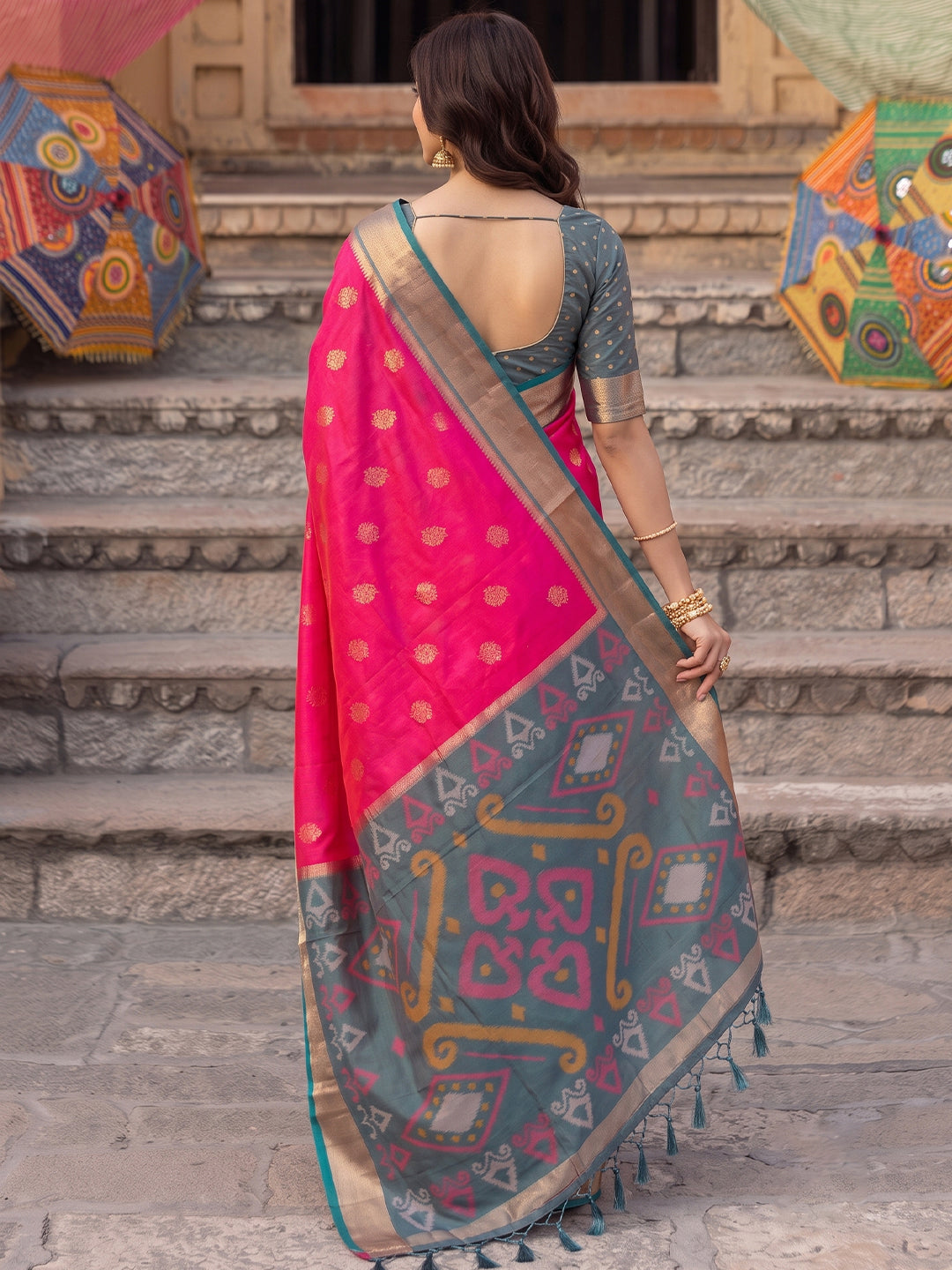 Blush Royale Silk (F) Ready To Wear Pocket Saree