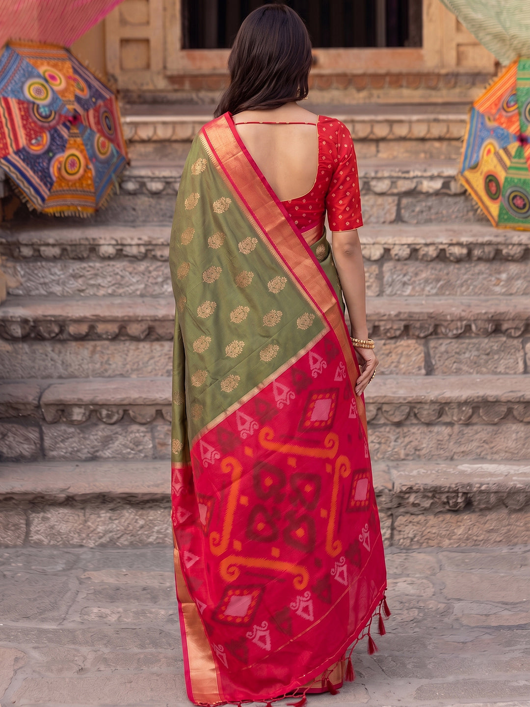Blush Royale Silk (B) Ready To Wear Pocket Saree