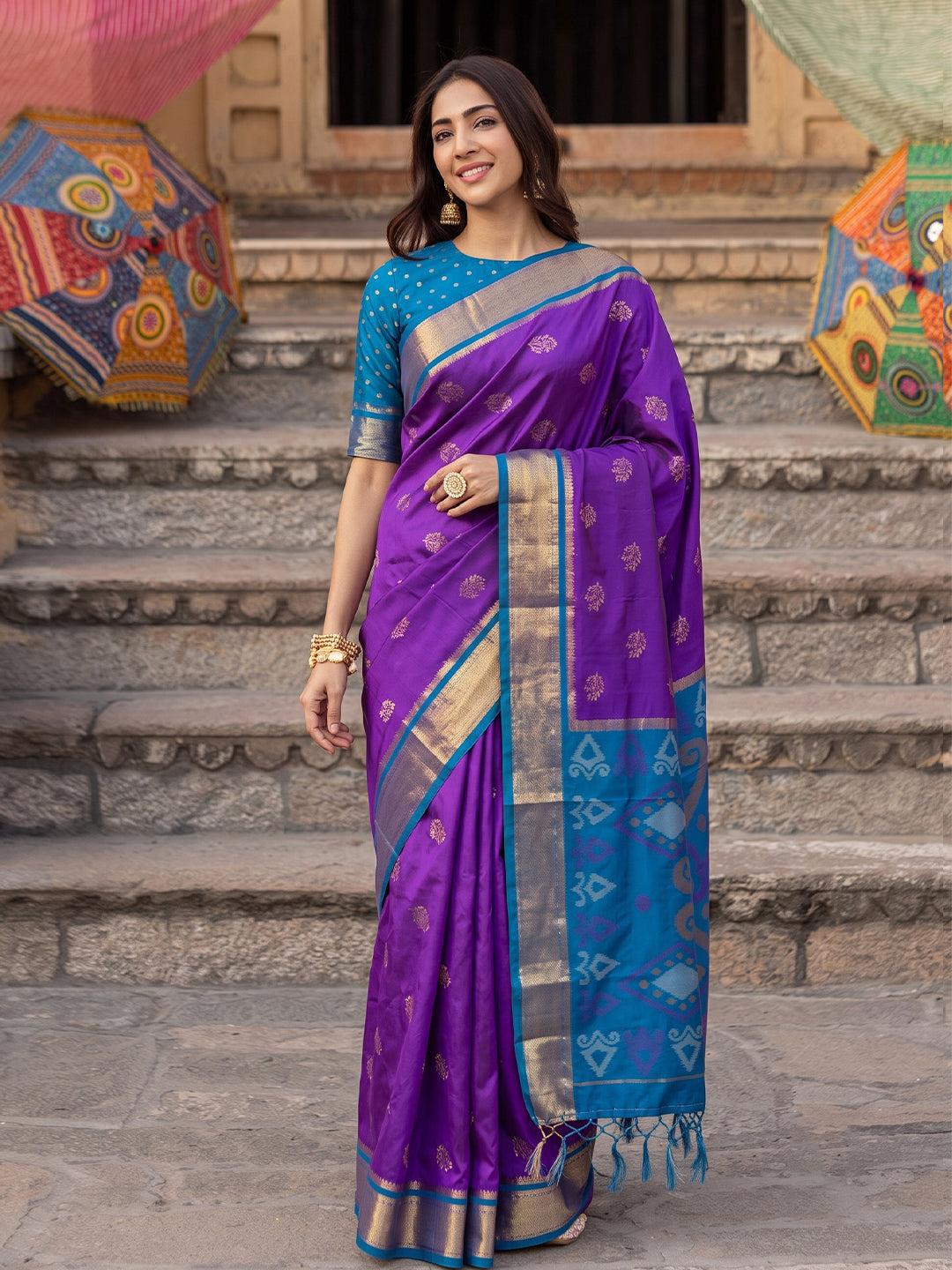 Blush Royale Silk (G) Ready To Wear Pocket Saree