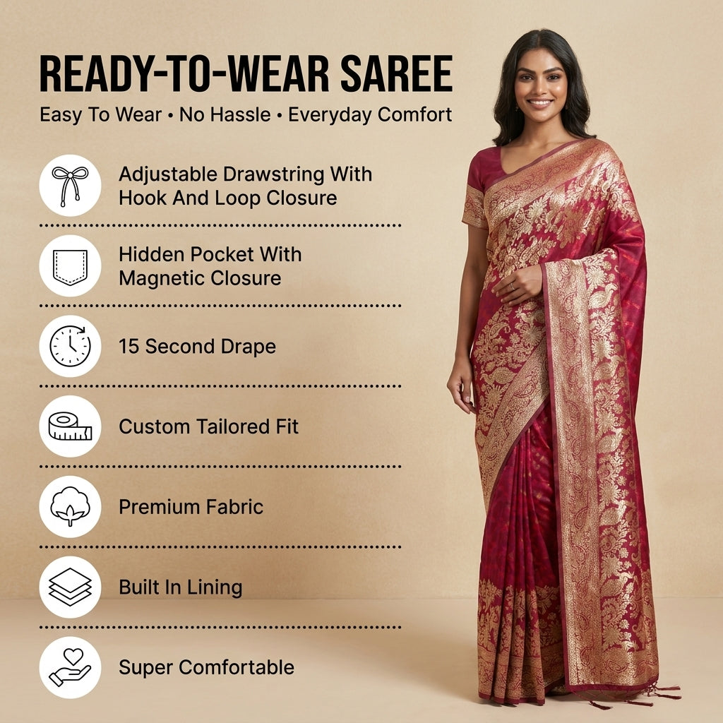 Spotlight Silk (D) Ready To Wear Pocket Saree