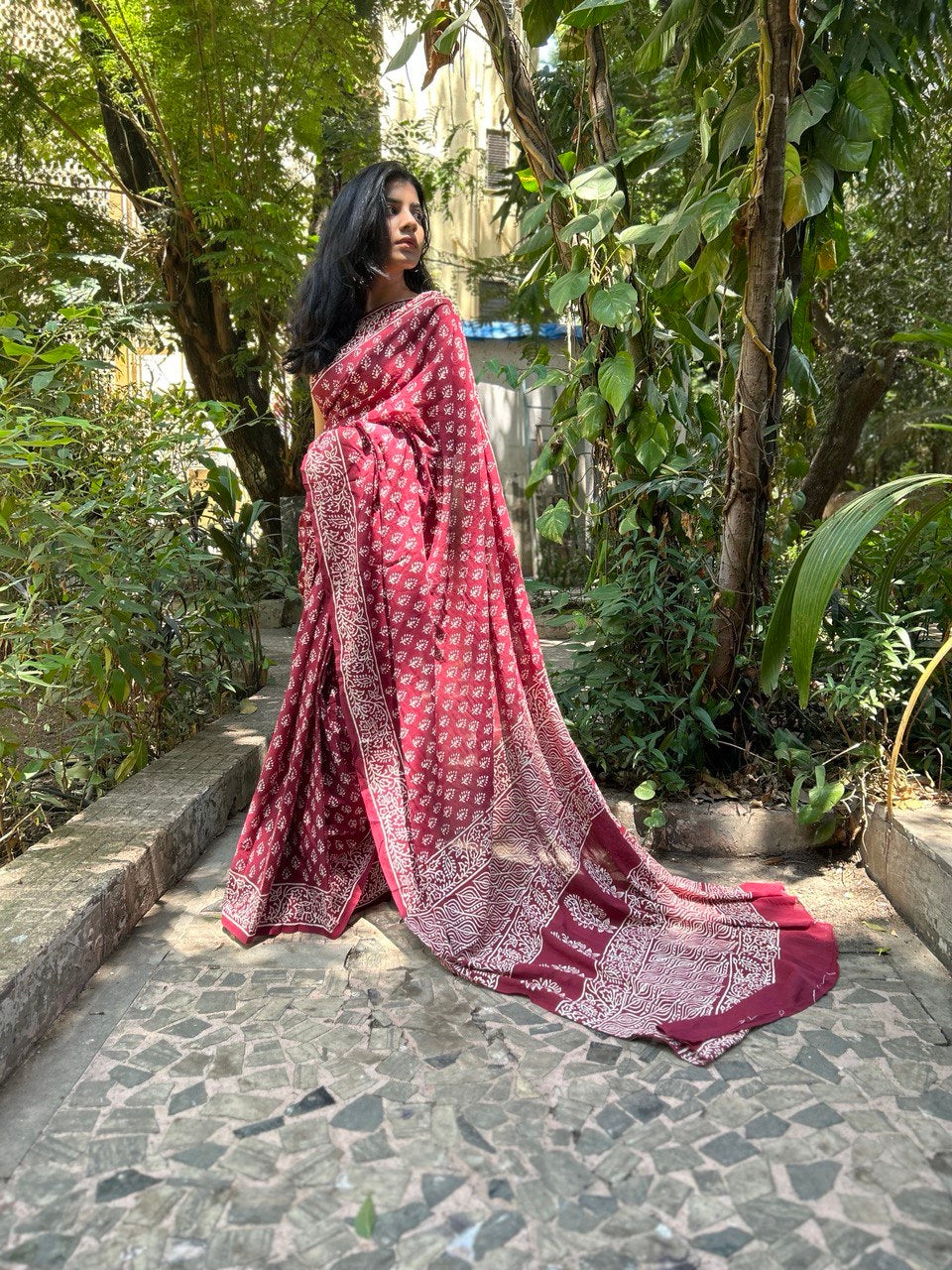 Wine Wonders Ready To Wear Pocket Saree