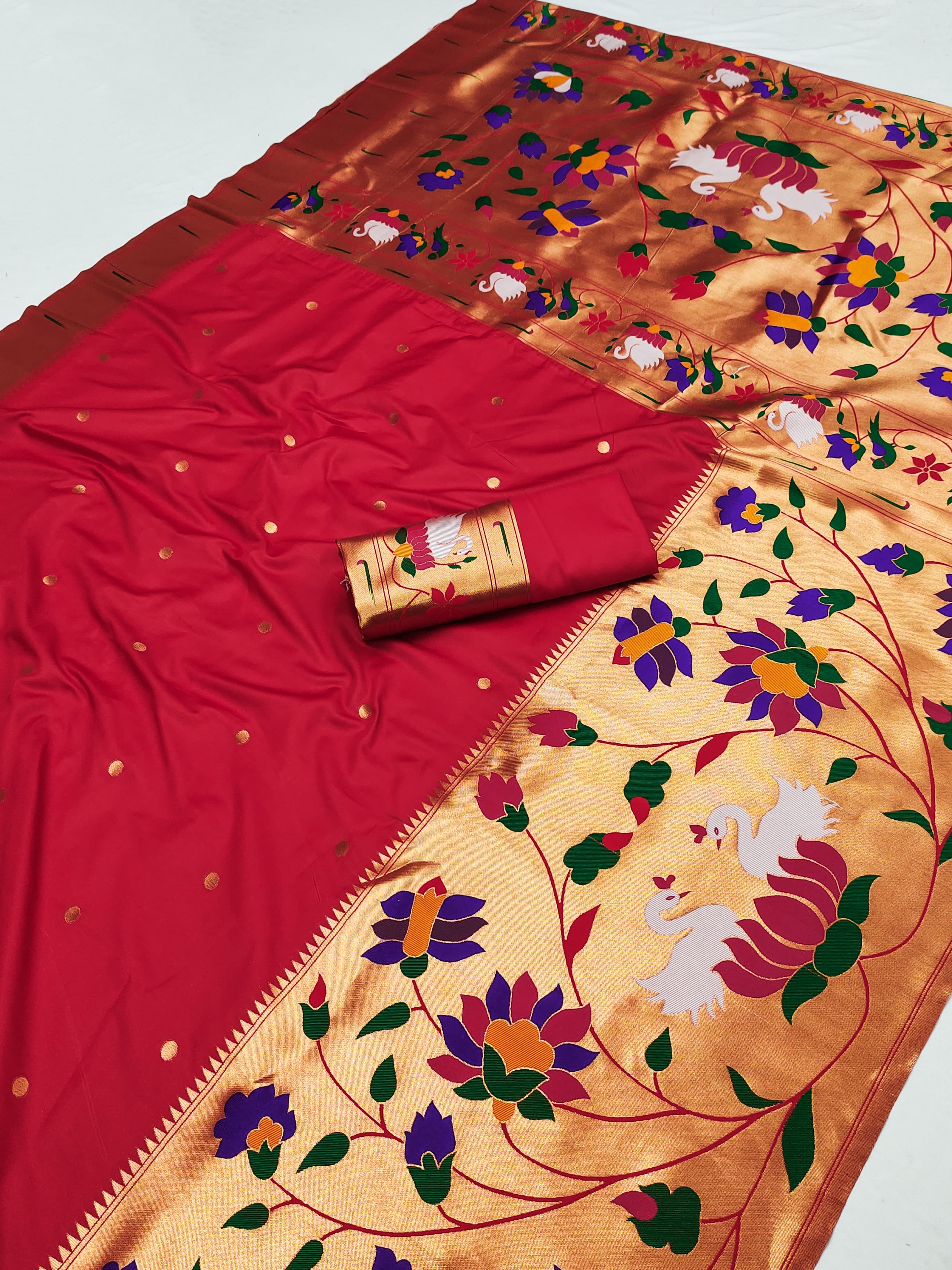 Utsav Umang Powerloom Paithani Silk Ready To Wear Pocket Saree