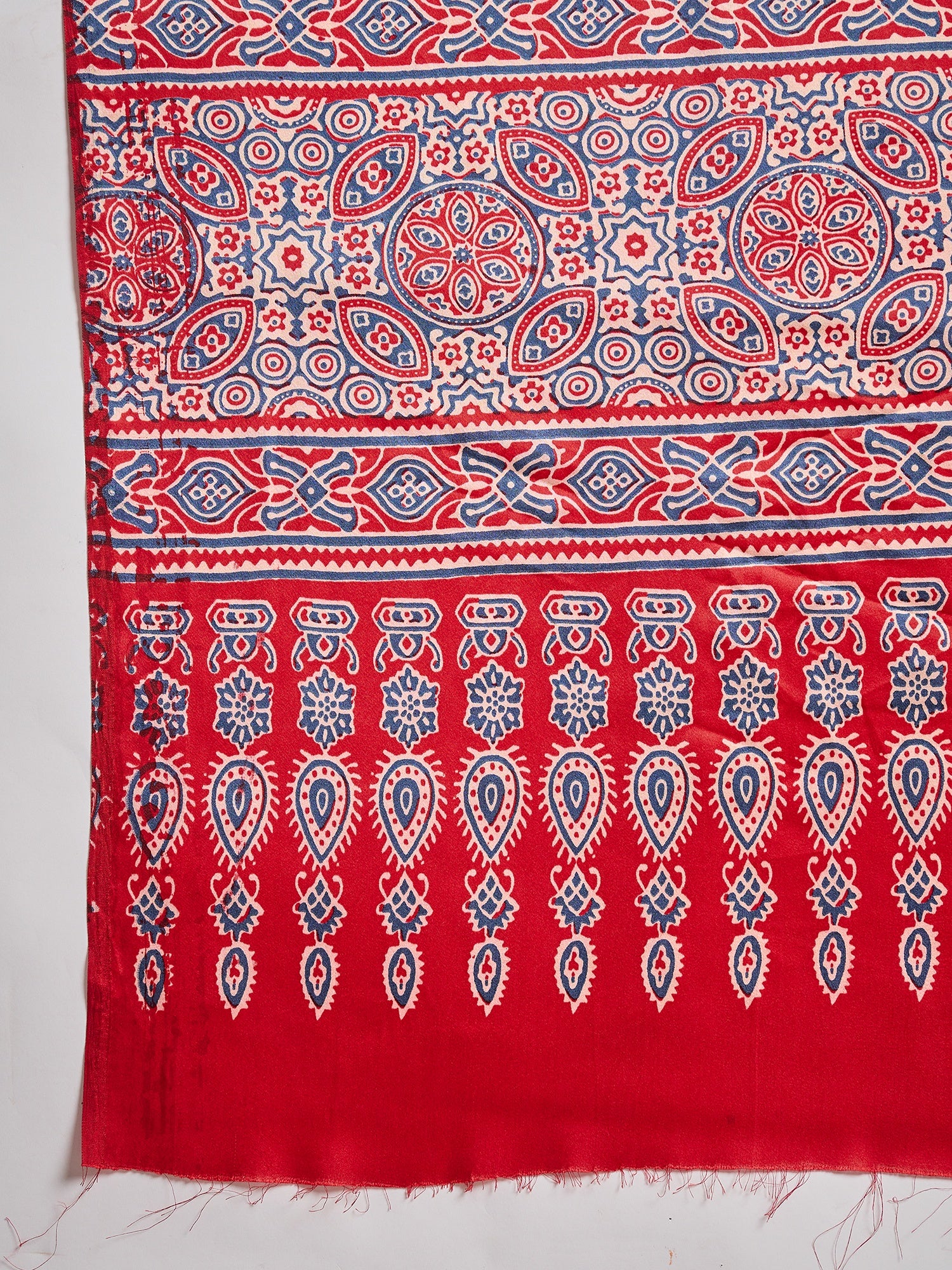 Modal Ajrakh Print (Yellow) Ready To Wear Pocket Saree