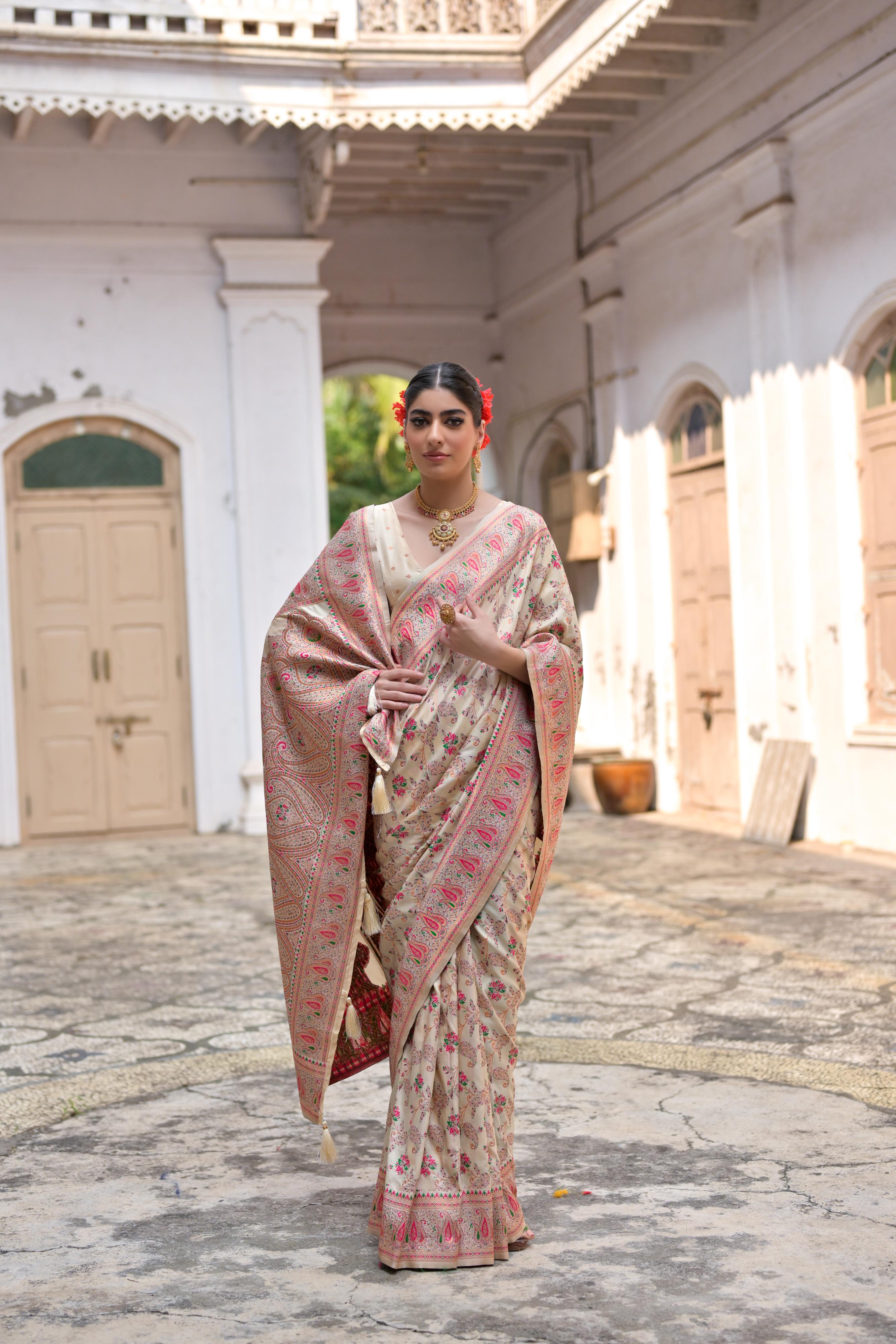 Gulnaar Powerloom Silk (C) Ready To Wear Pocket Saree