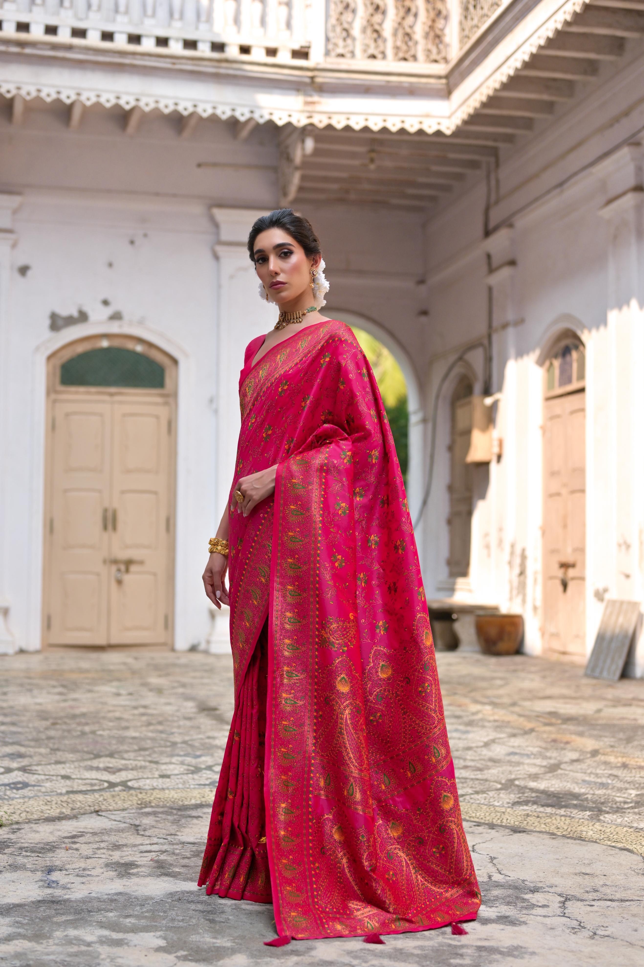 Gulnaar Powerloom Silk (F) Ready To Wear Pocket Saree