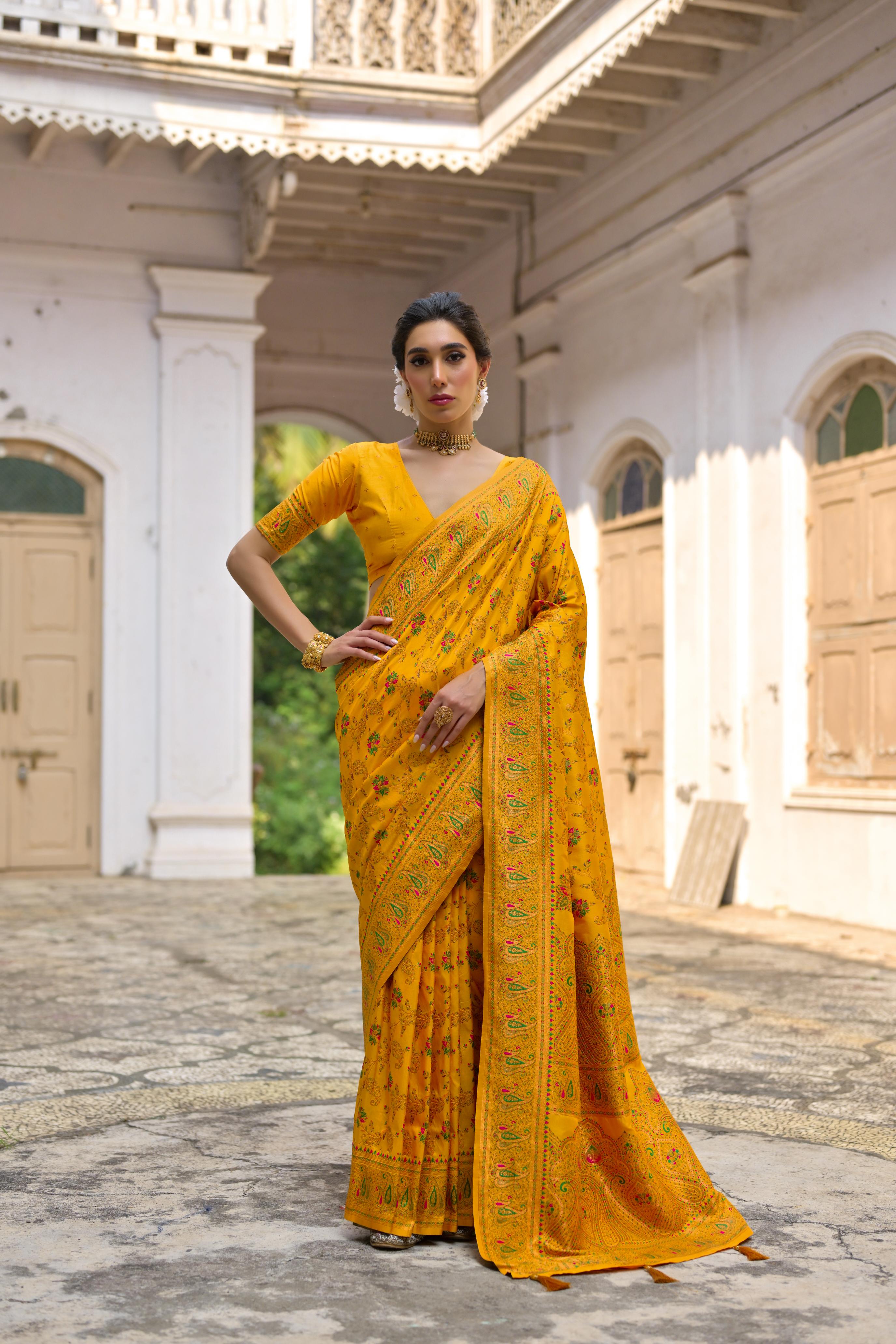 Gulnaar Powerloom Silk (D) Ready To Wear Pocket Saree