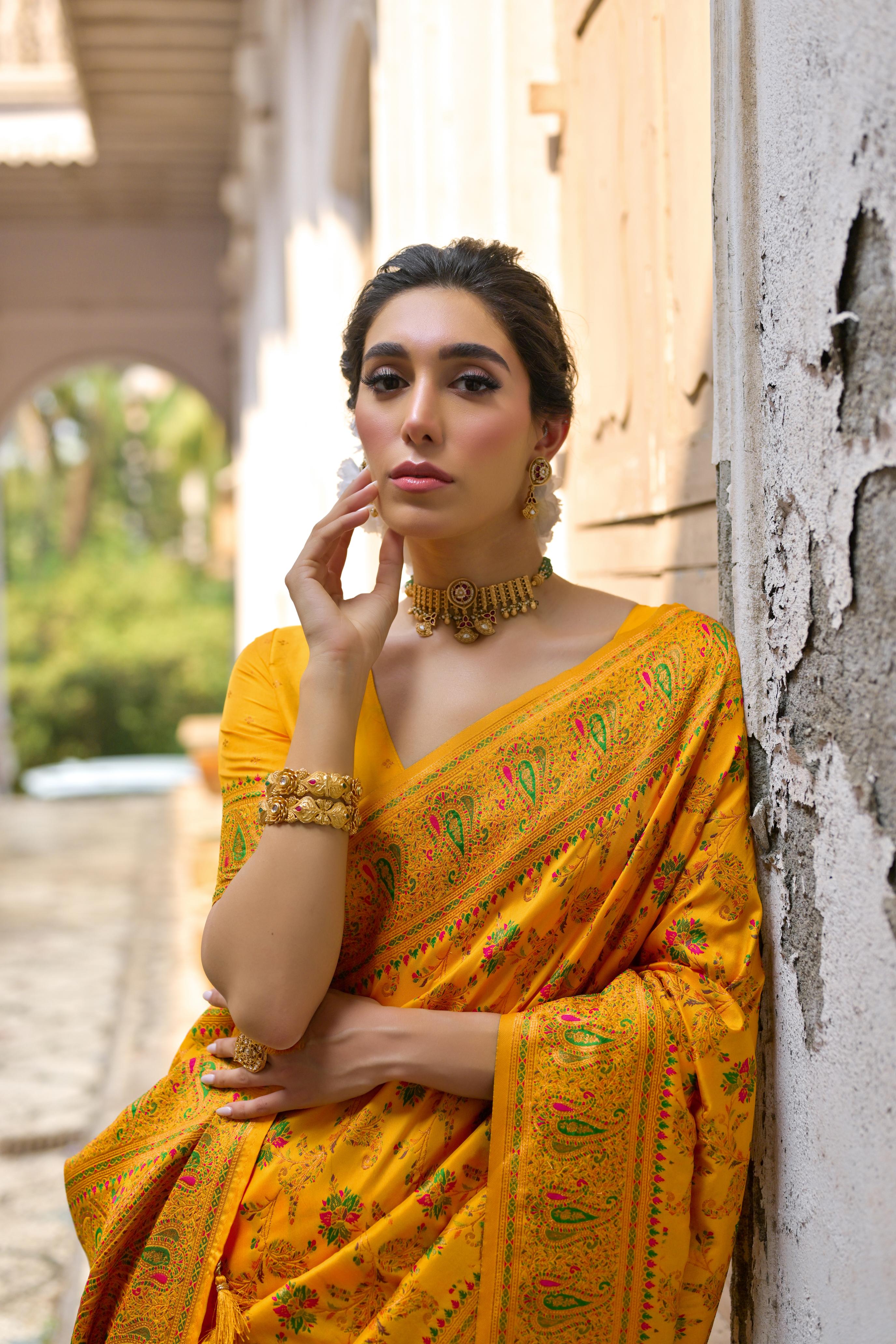 Gulnaar Powerloom Silk (D) Ready To Wear Pocket Saree