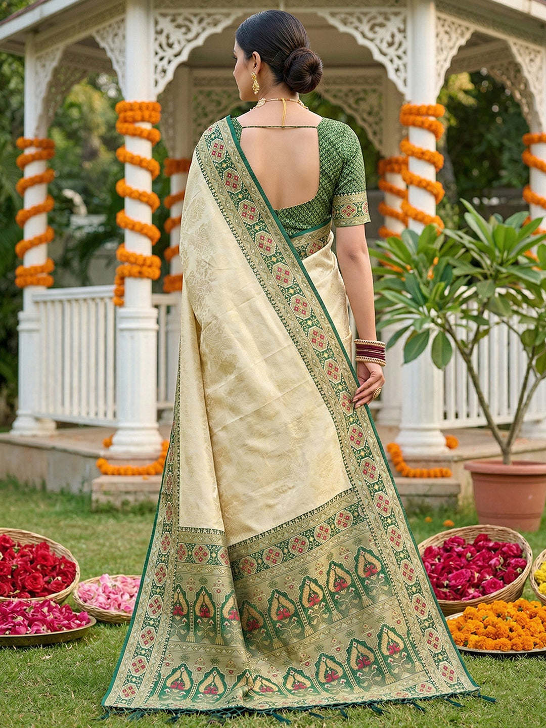 Subtle Splendor Banarasi Silk (C) Ready To Wear Pocket Saree