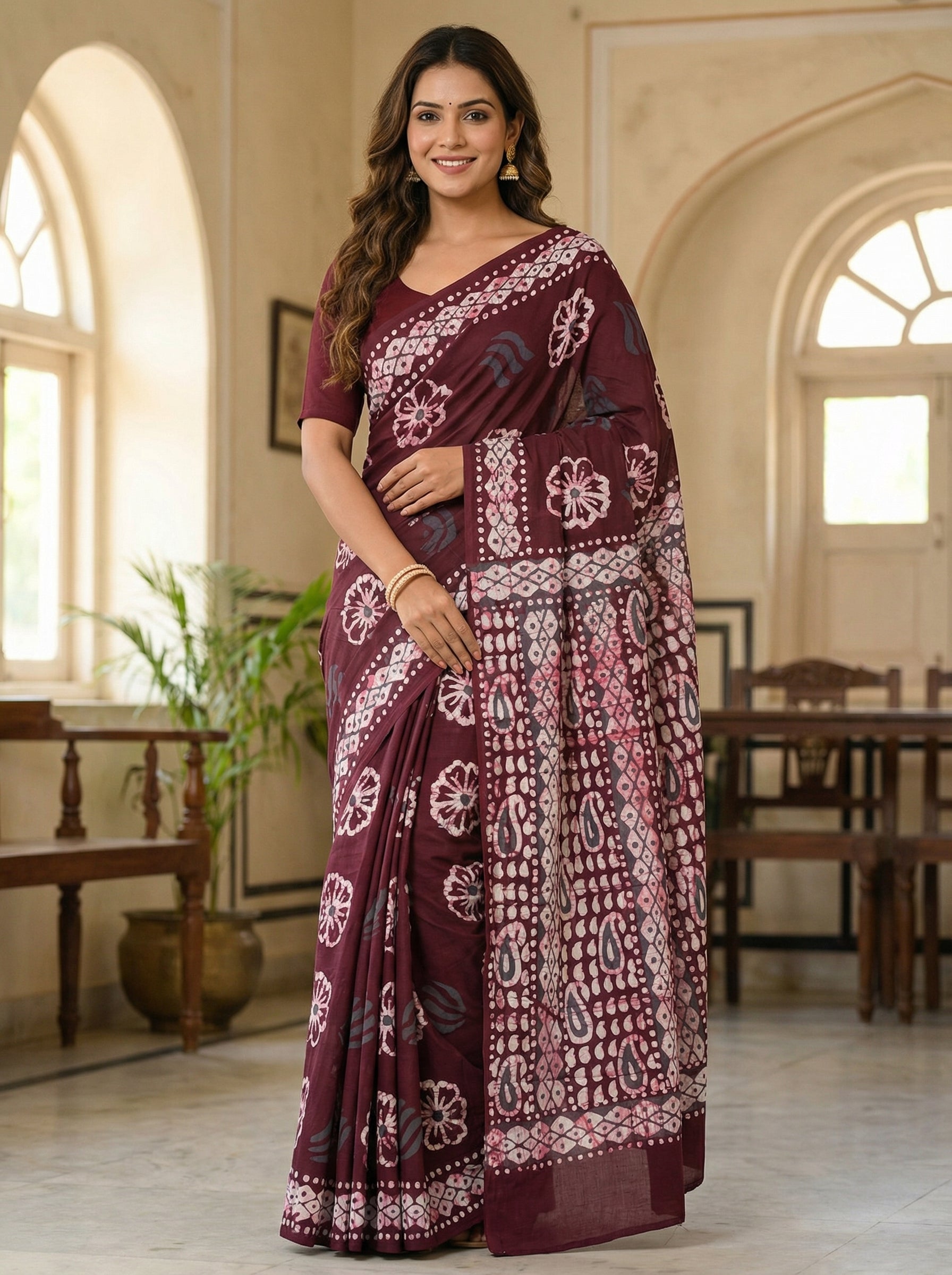 Soot Saga Mul Cotton Ready To Wear Pocket Saree