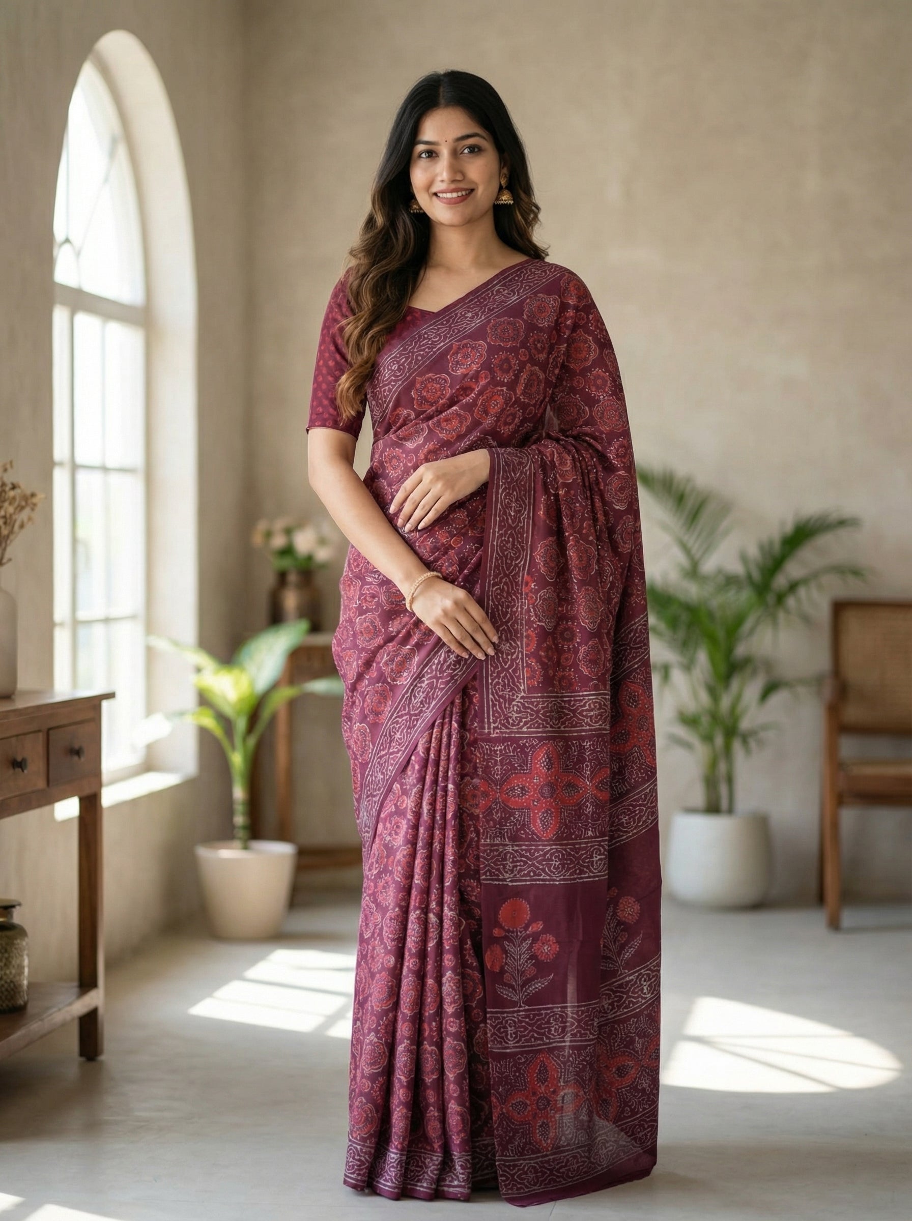 Soul soft Mul Cotton Ready To Wear Pocket Saree