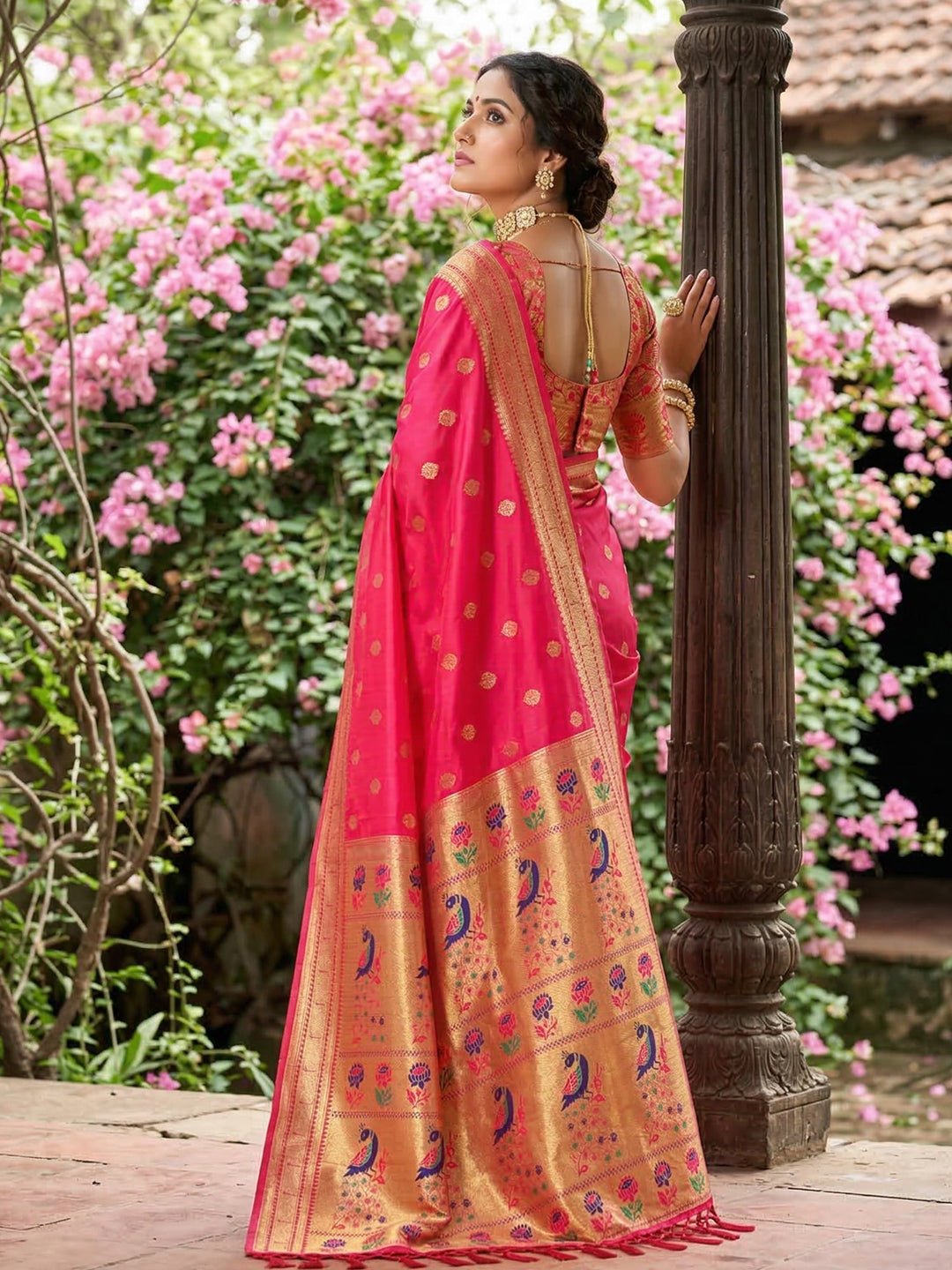 Alankrita Powerloom Paithani Silk (B) Ready To Wear Pocket Saree