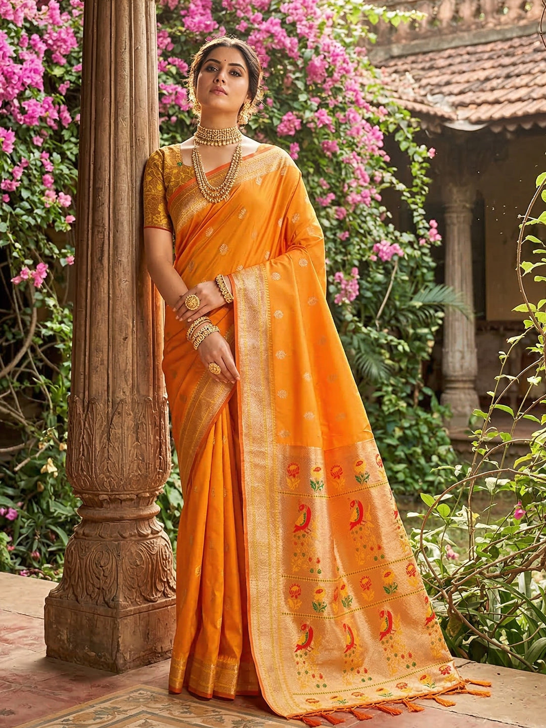 Alankrita Powerloom Paithani Silk (D) Ready To Wear Pocket Saree