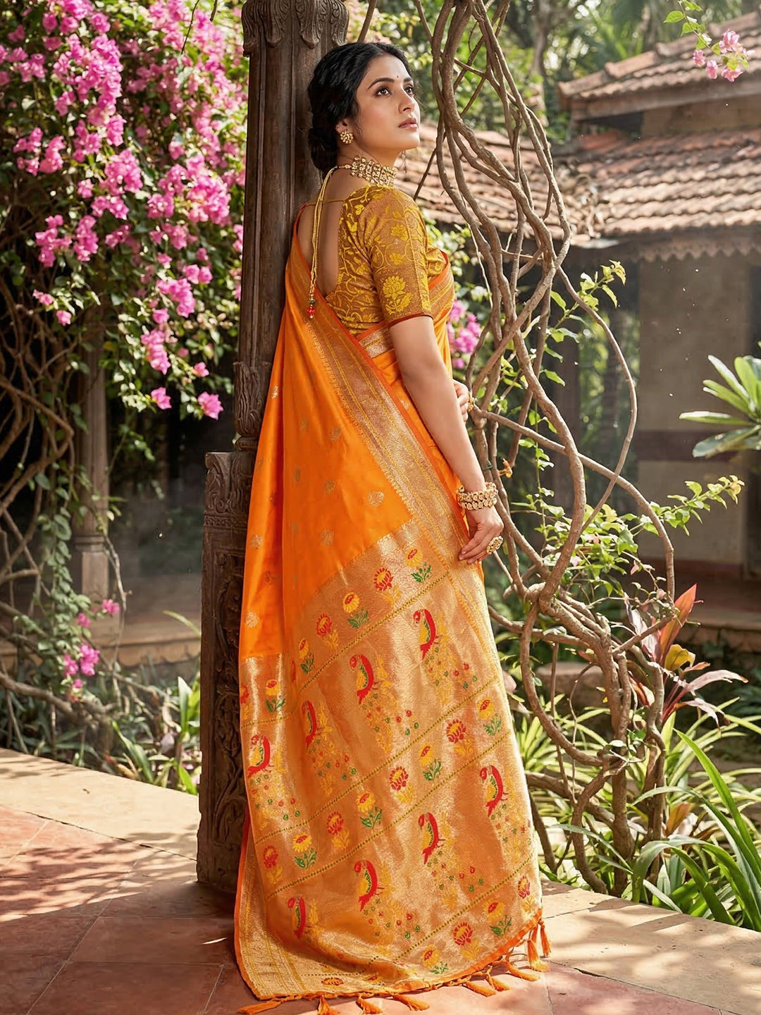 Alankrita Powerloom Paithani Silk (D) Ready To Wear Pocket Saree