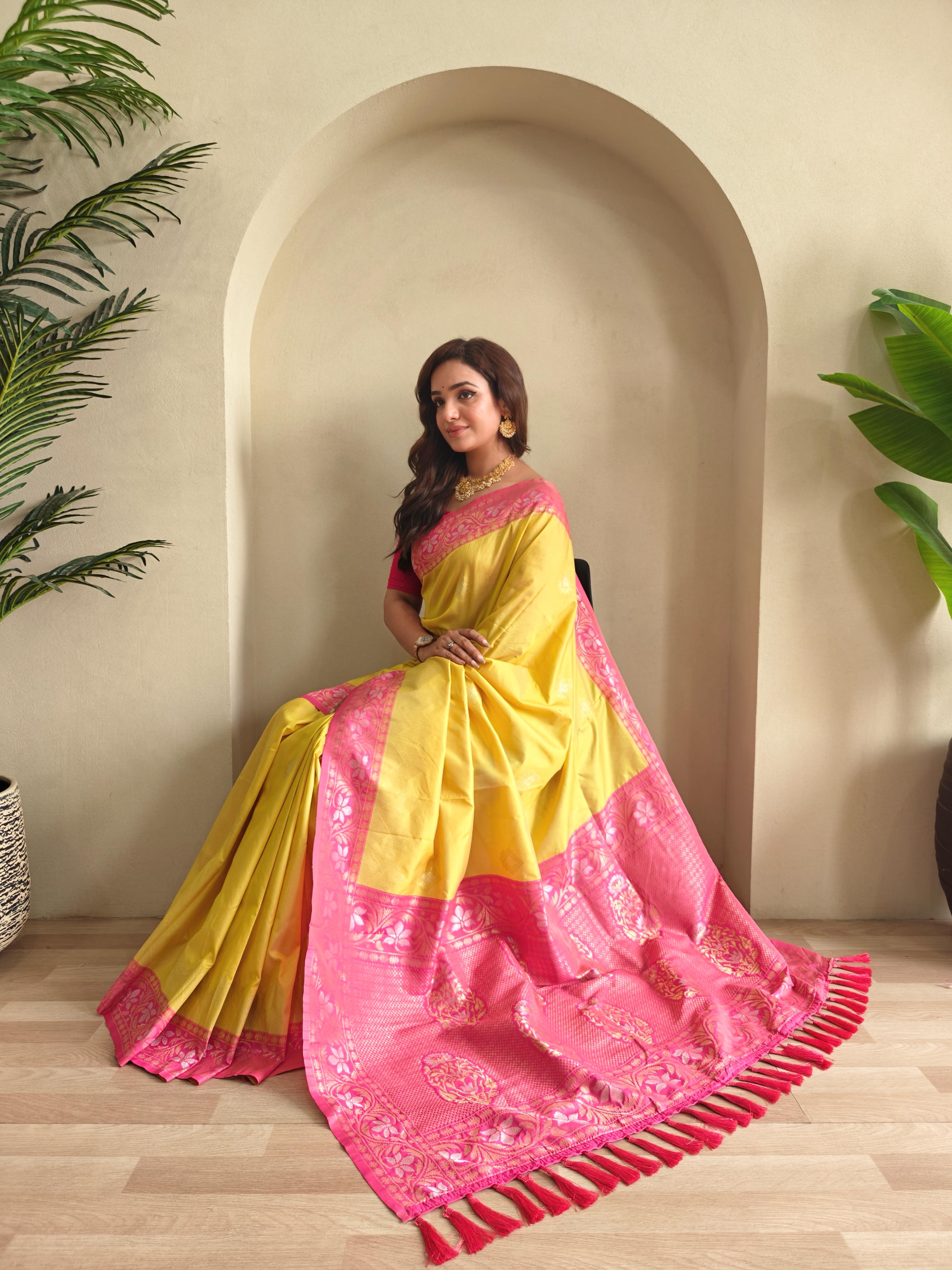 Dviranga – Dual Tone Silk Ready-to-Wear Pocket Saree