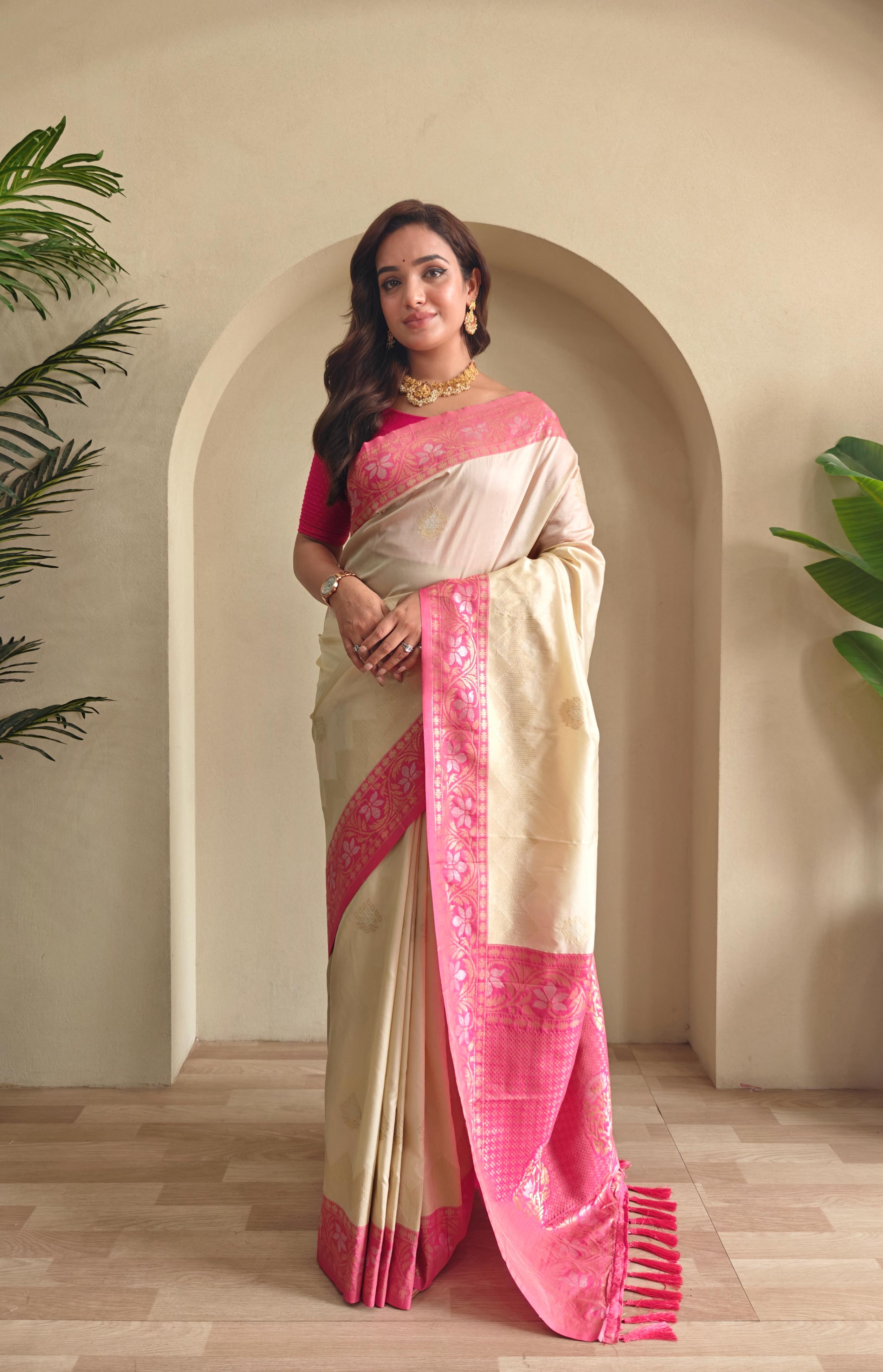 Dvipatha – Dual Tone Silk Ready-to-Wear Pocket Saree