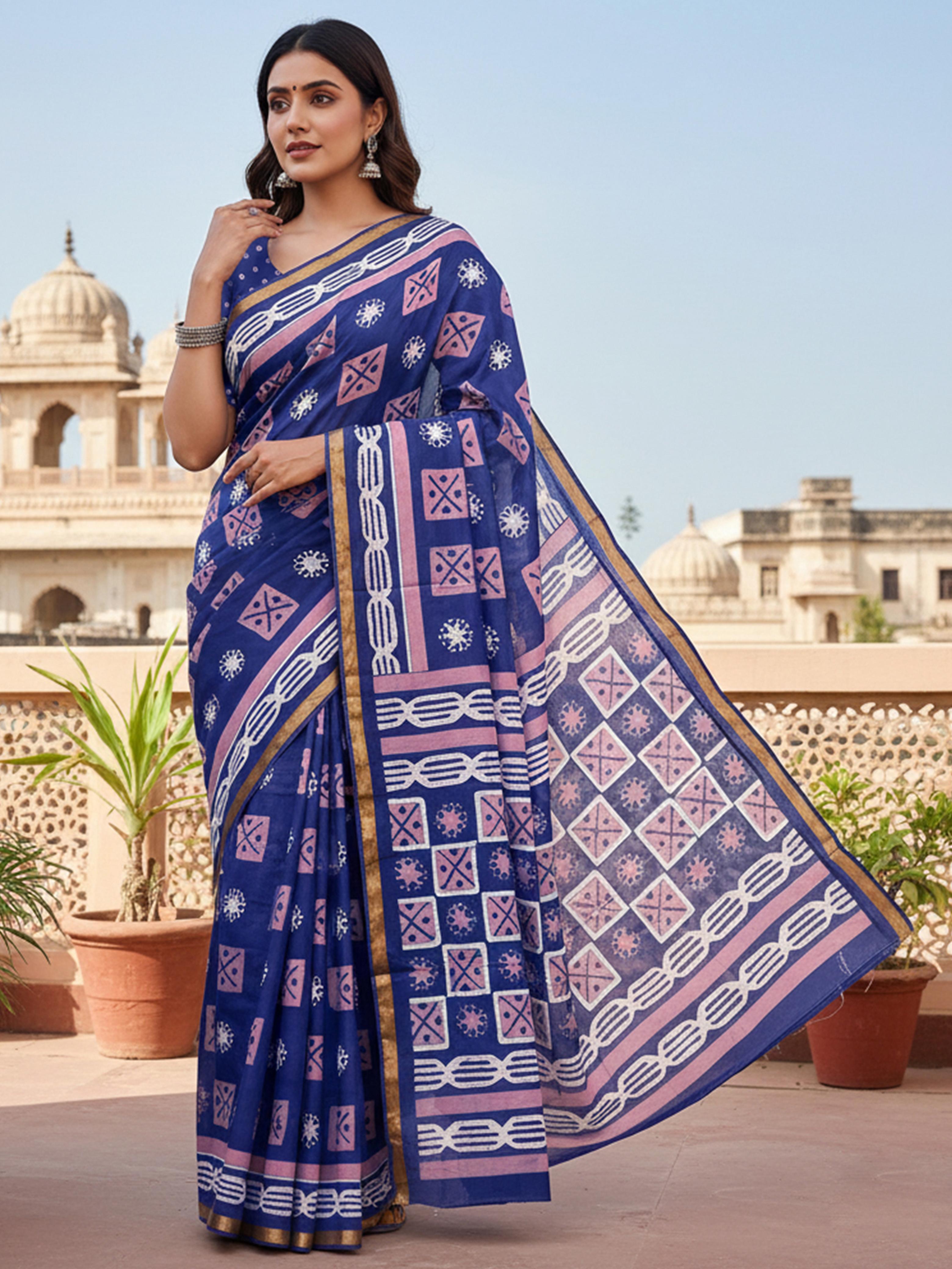 Modal Mul Cotton (C) Ready To Wear Pocket Saree