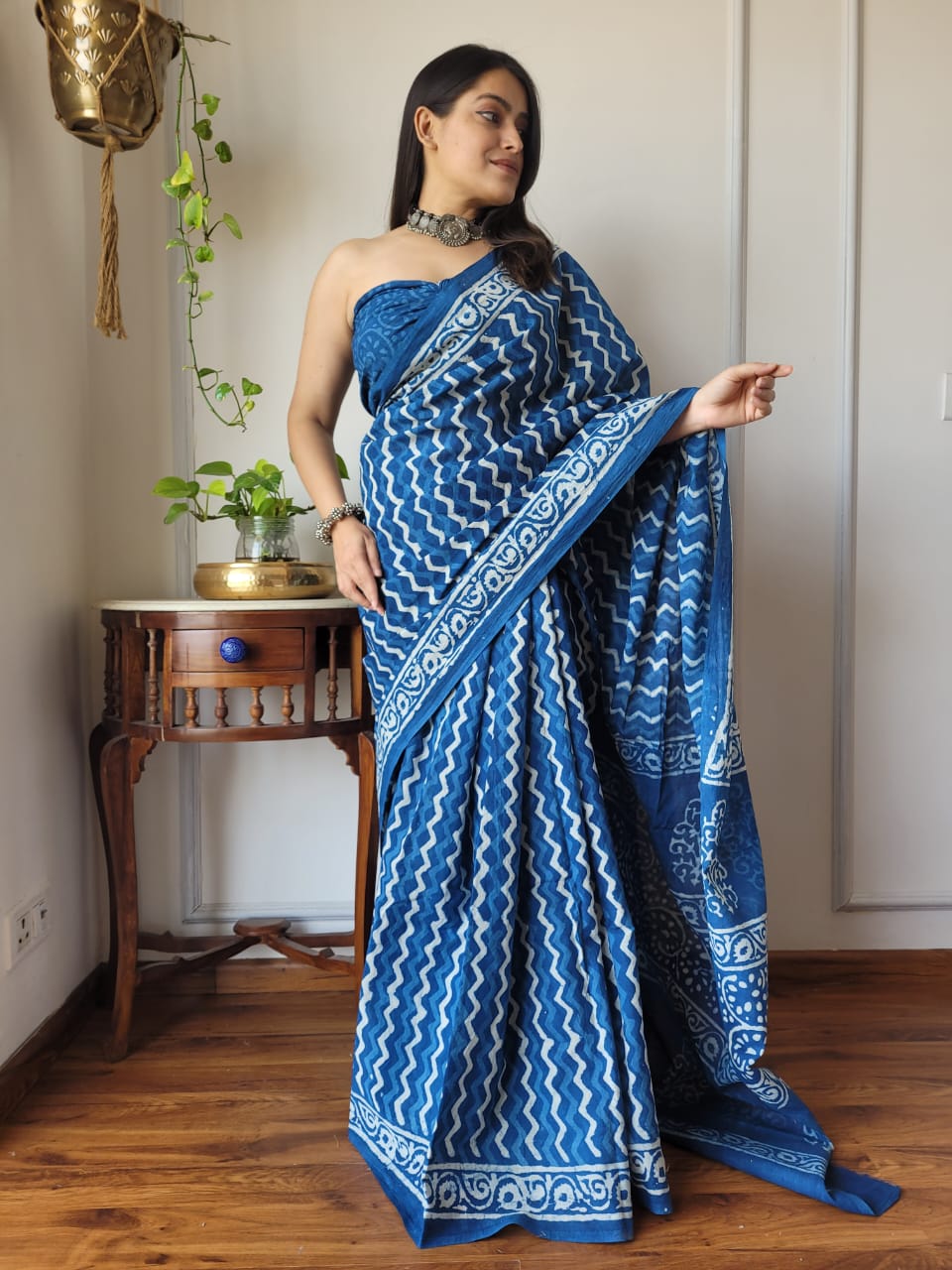 Whispers of Cotton (J) Ready To Wear Pocket Saree
