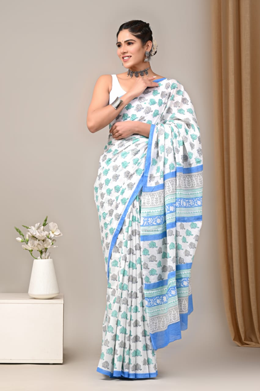 Aangan Mul Cotton (C) Ready To Wear Pocket Saree