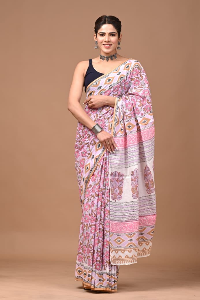 Aangan Mul Cotton (L) Ready To Wear Pocket Saree